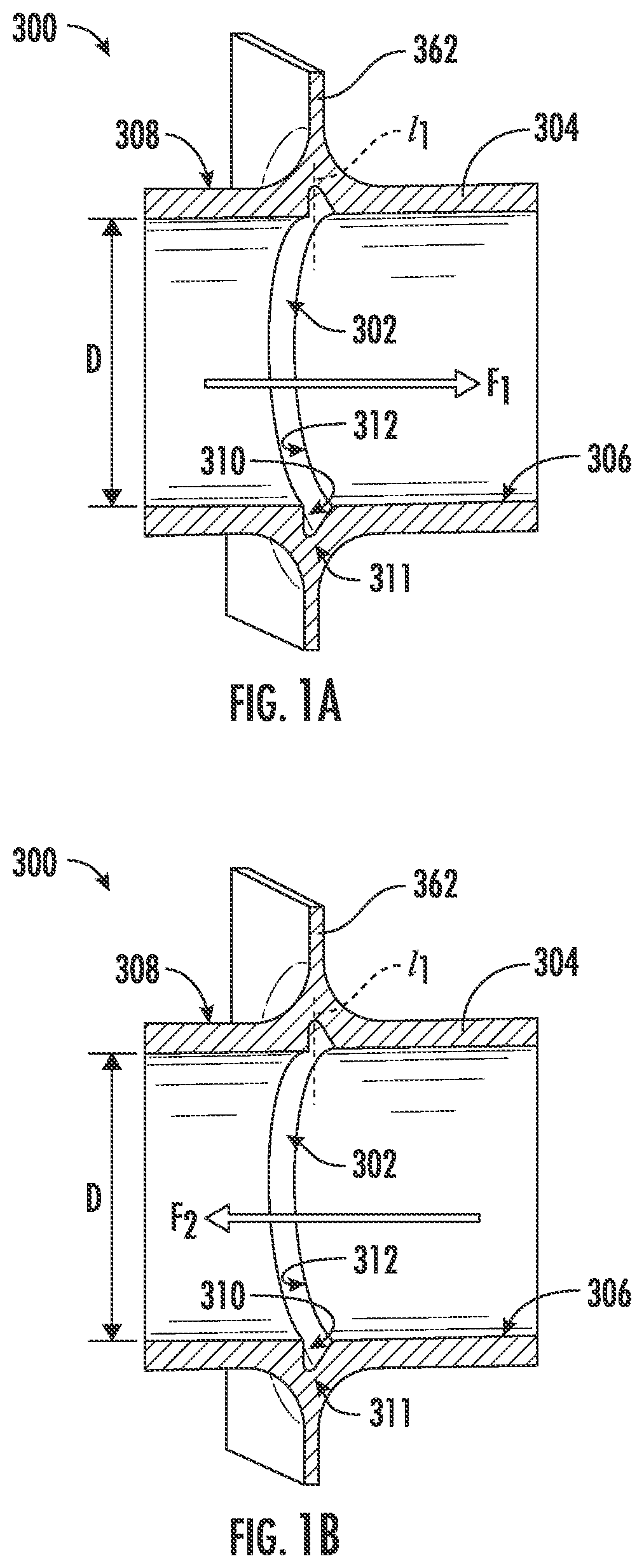 Patent US12313351 — Asymmetric flow path topology — Figure 1
