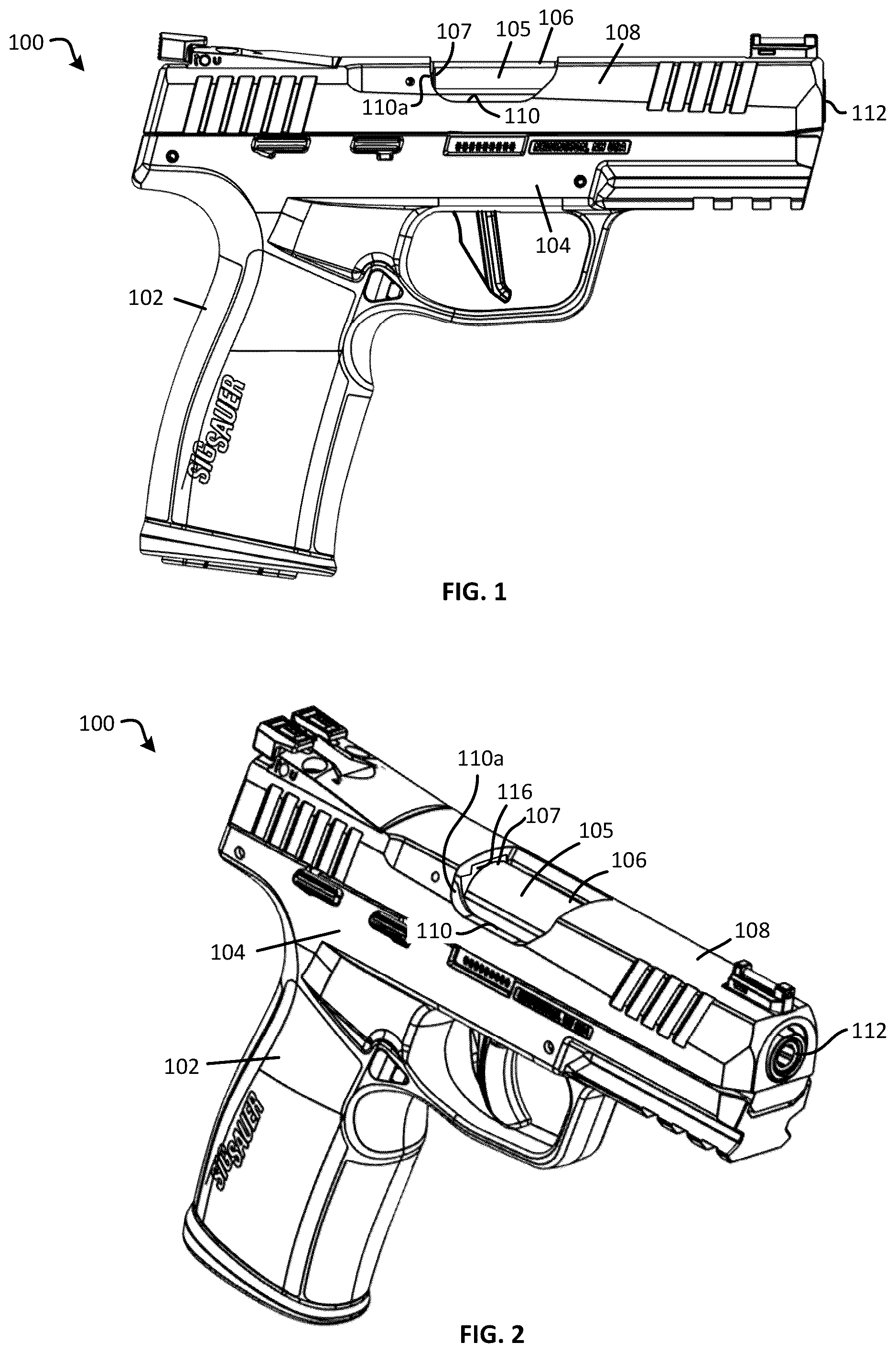 Patent US12313364 — Safety mechanism for blowback firearm — Figure 1