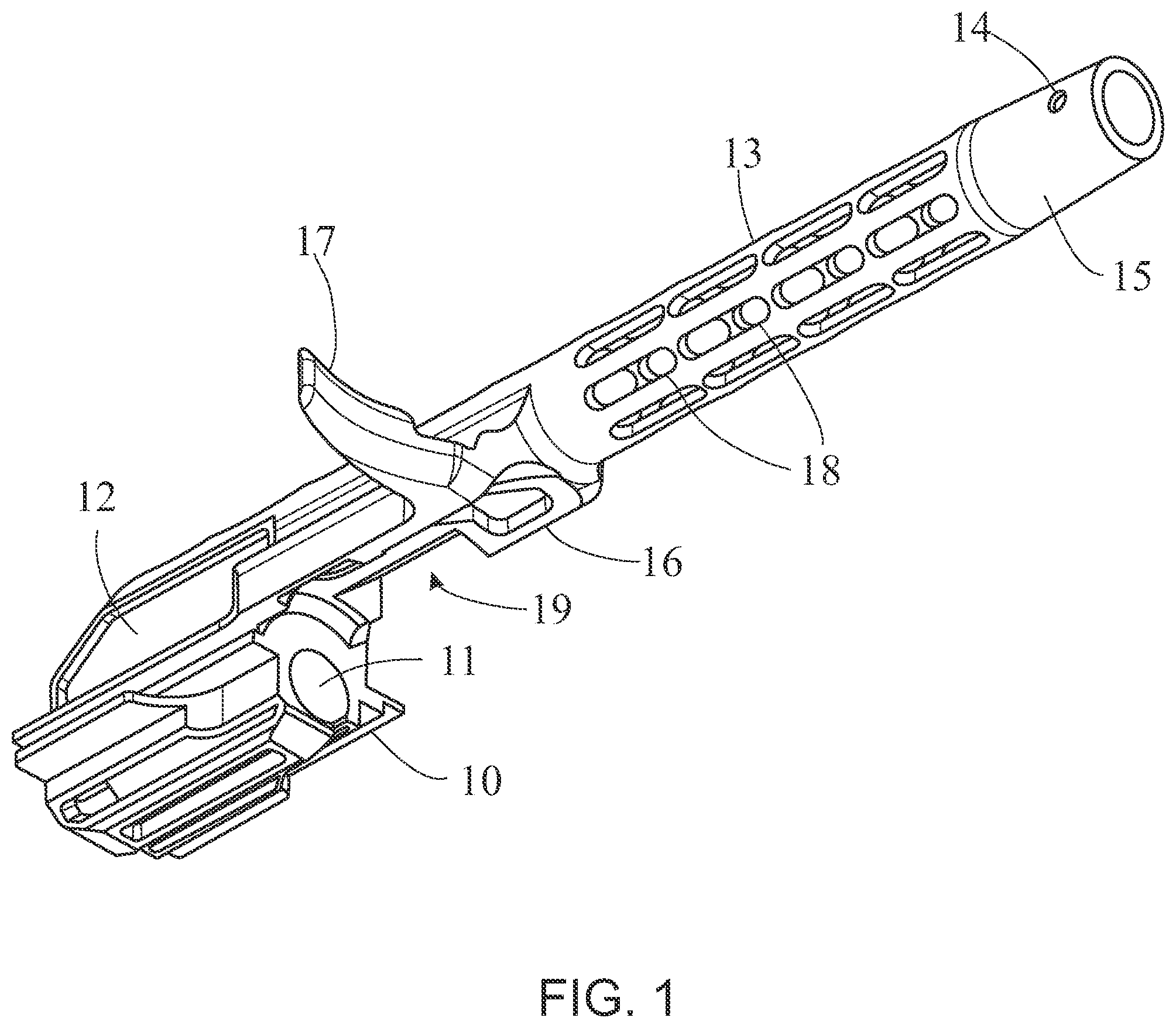 Patent US12313365 — Skeletonized bolt carrier for an AK rifle — Figure 1