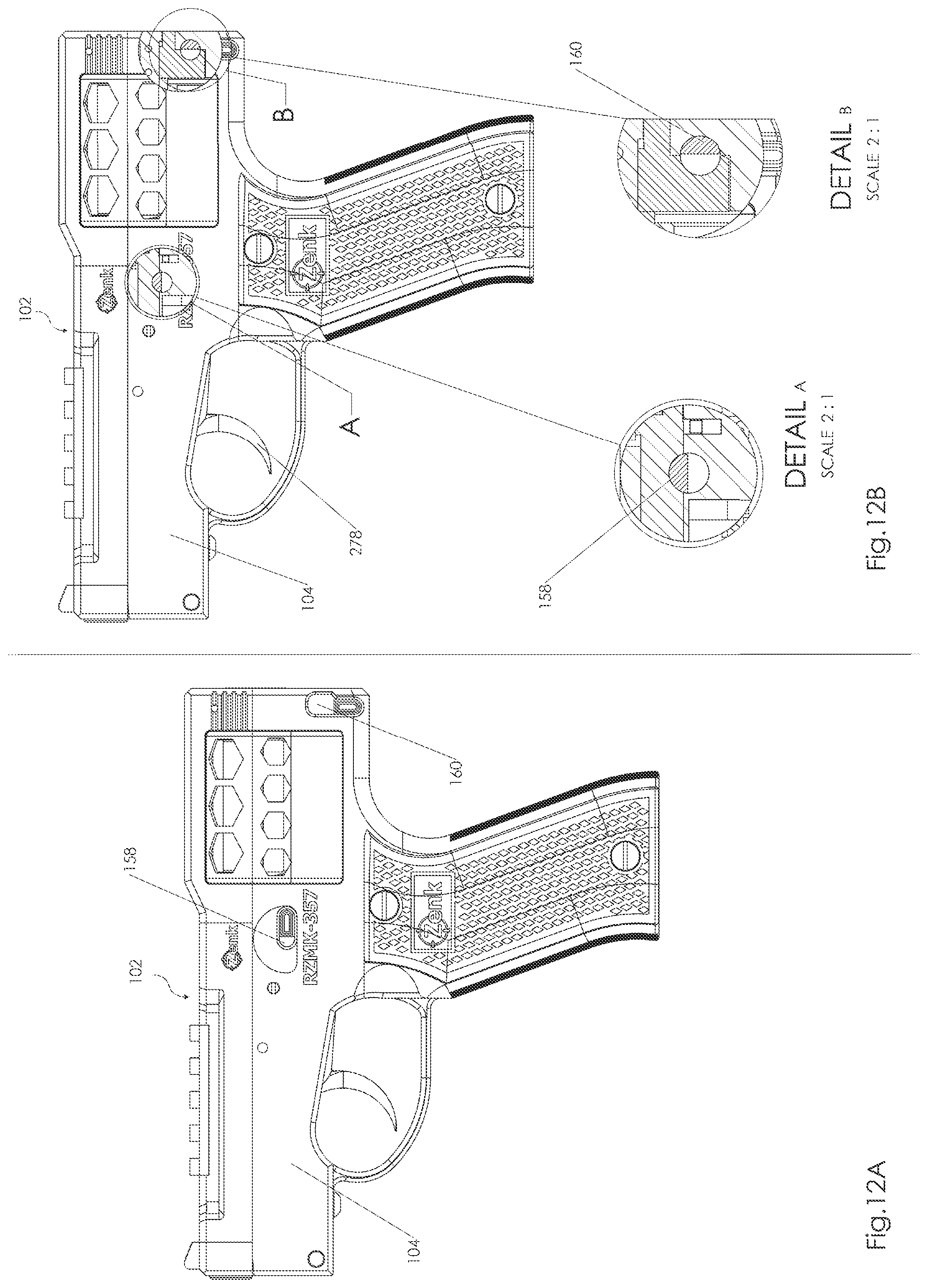 Patent US12313375 Figure 18 – Open frame revolver with changeable drum