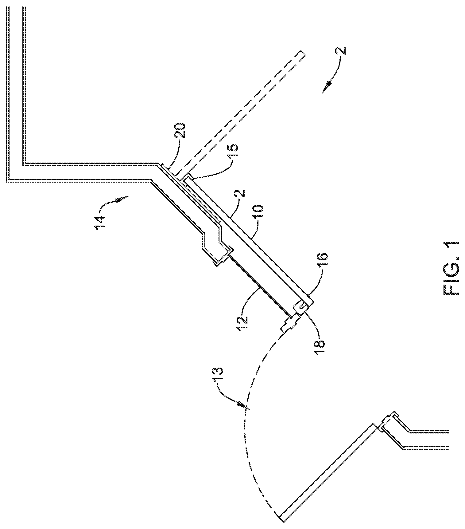 Patent US12313382 — Ballistic resistant wall structures — Figure 1