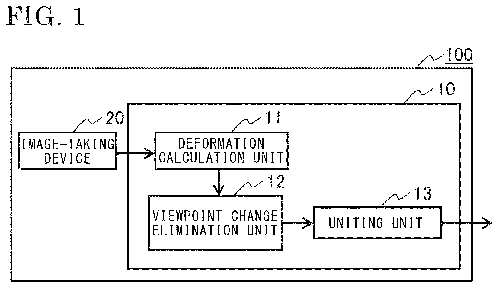 Patent US12313394 — Deformation calculation device, deformation measurement device, and deformation calculation method — Figure 1