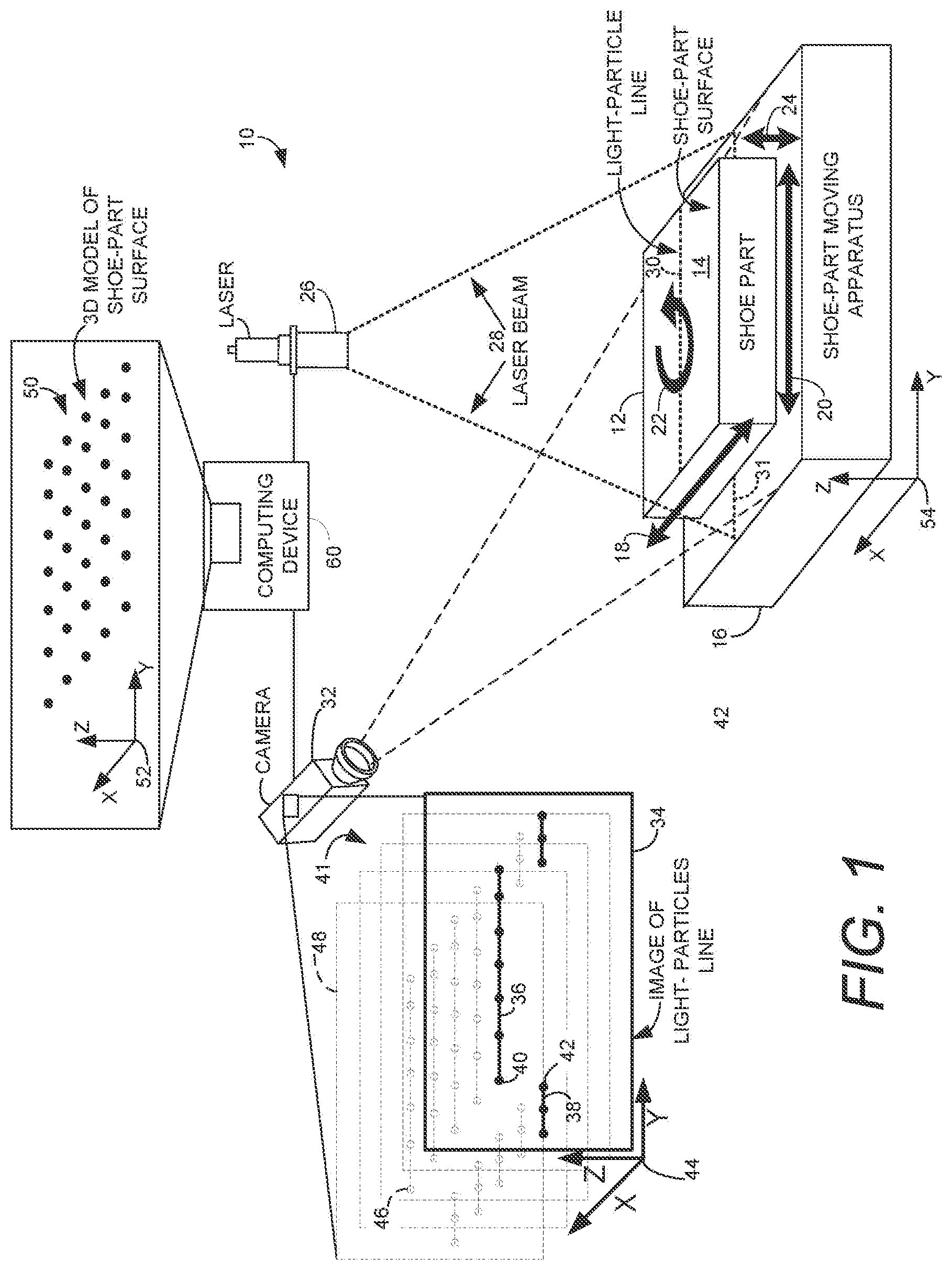 Patent US12313395 — Automated 3-D modeling of shoe parts — Figure 1