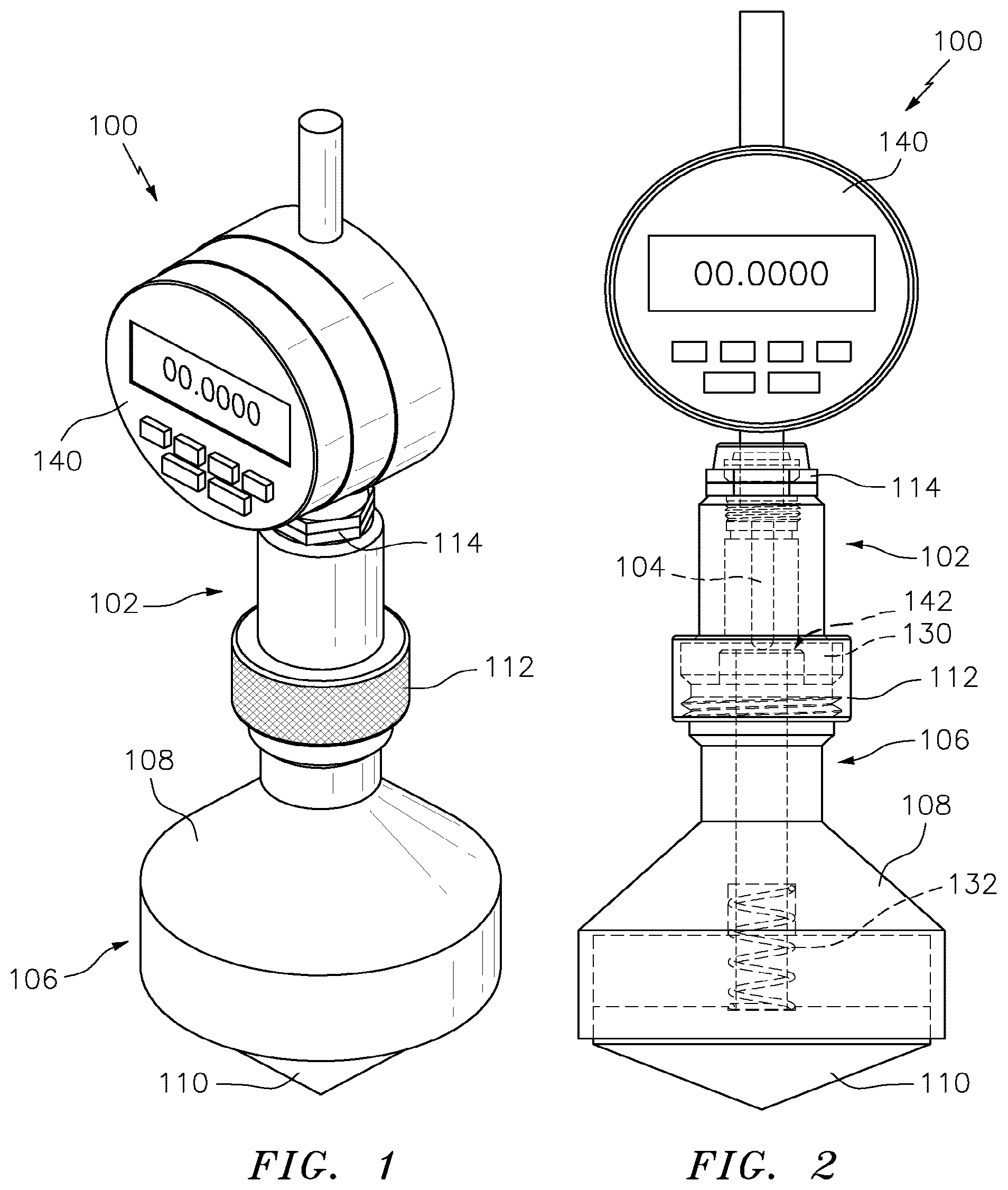Patent US12313401 — Chamfer gage with interchangeable anvils — Figure 1