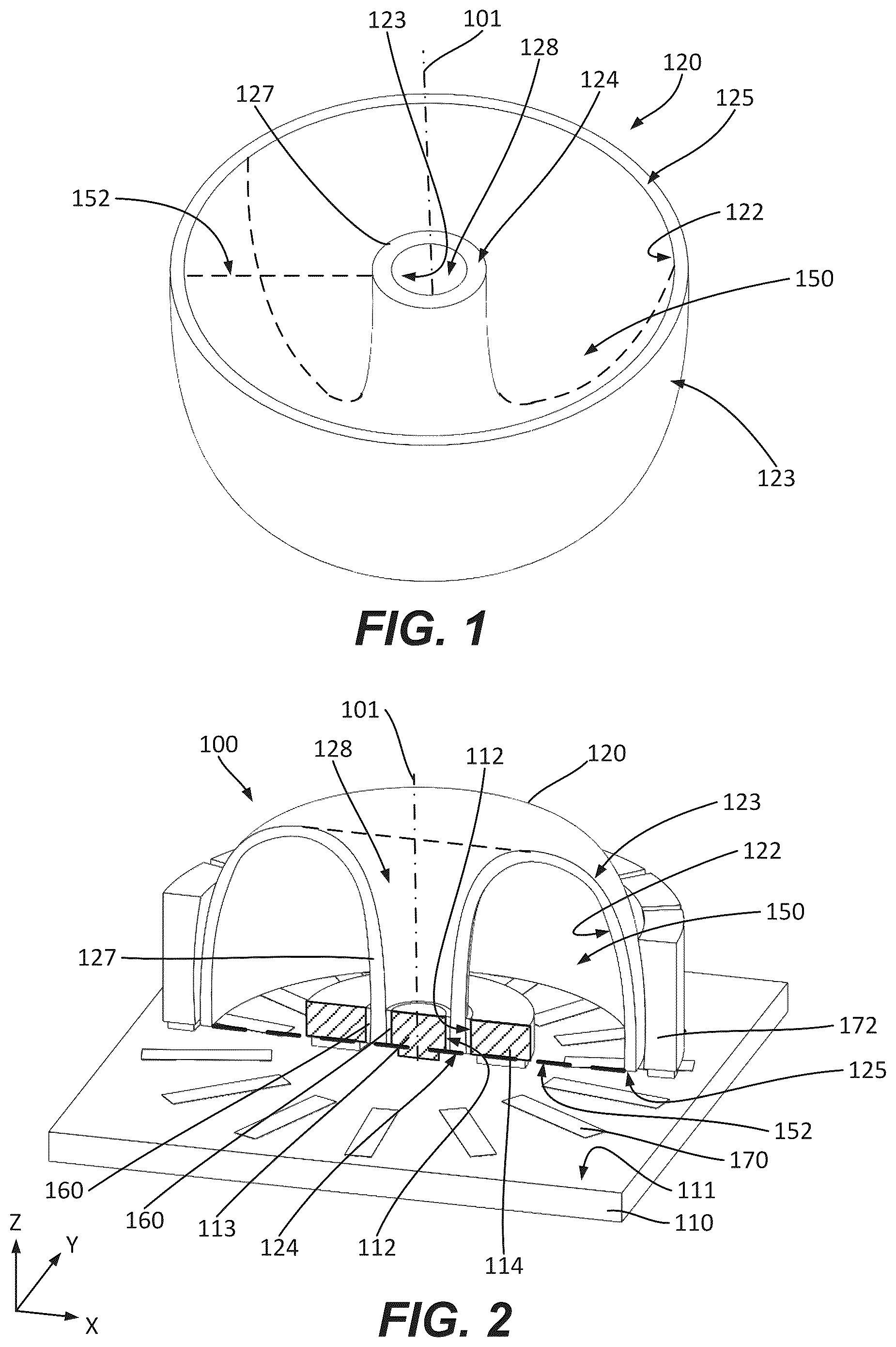 Patent US12313406 — Vibratory gyroscopes with resonator attachments — Figure 1