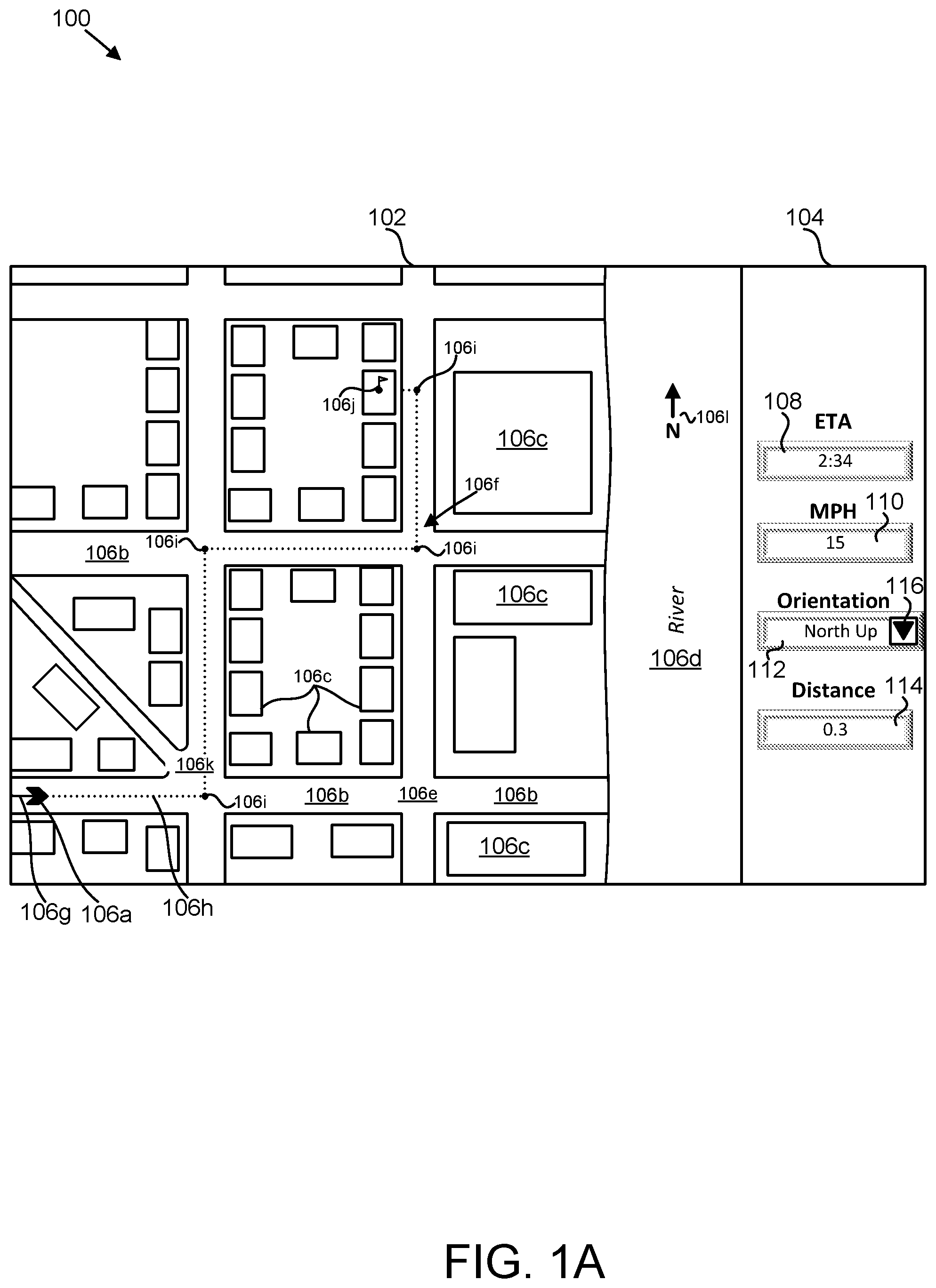 Patent US12313421 — Method for contextual navigation direction orientation — Figure 1