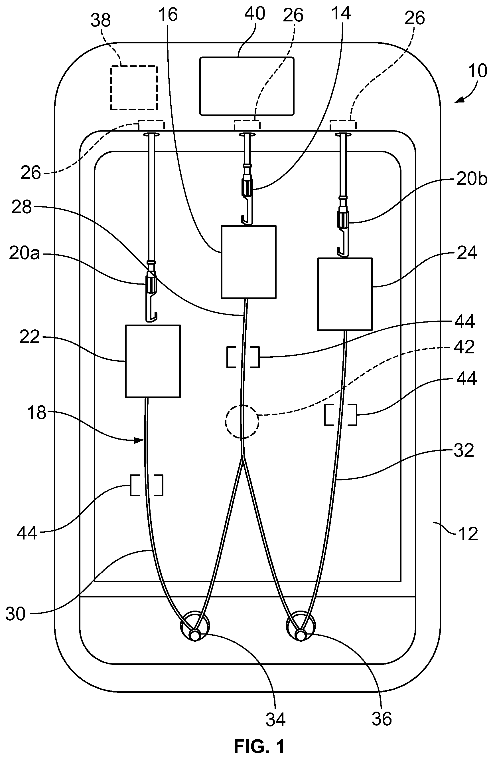Patent US12313441 — Automated splitting of a fluid into uneven volumes — Figure 1