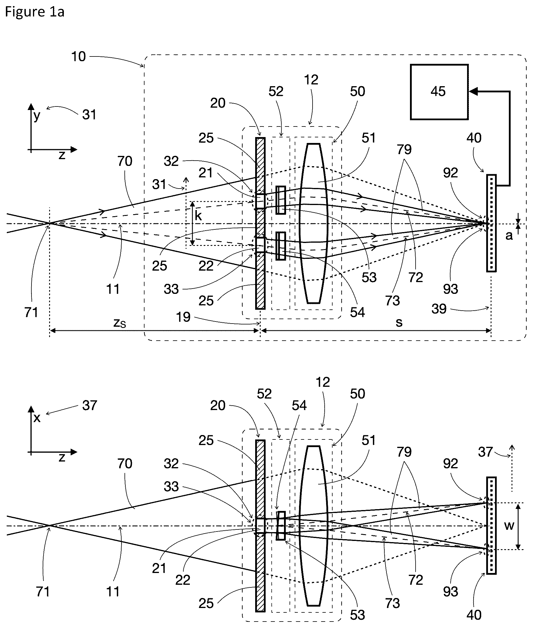 Patent US12313455 — Device and method for determining a focal point — Figure 1