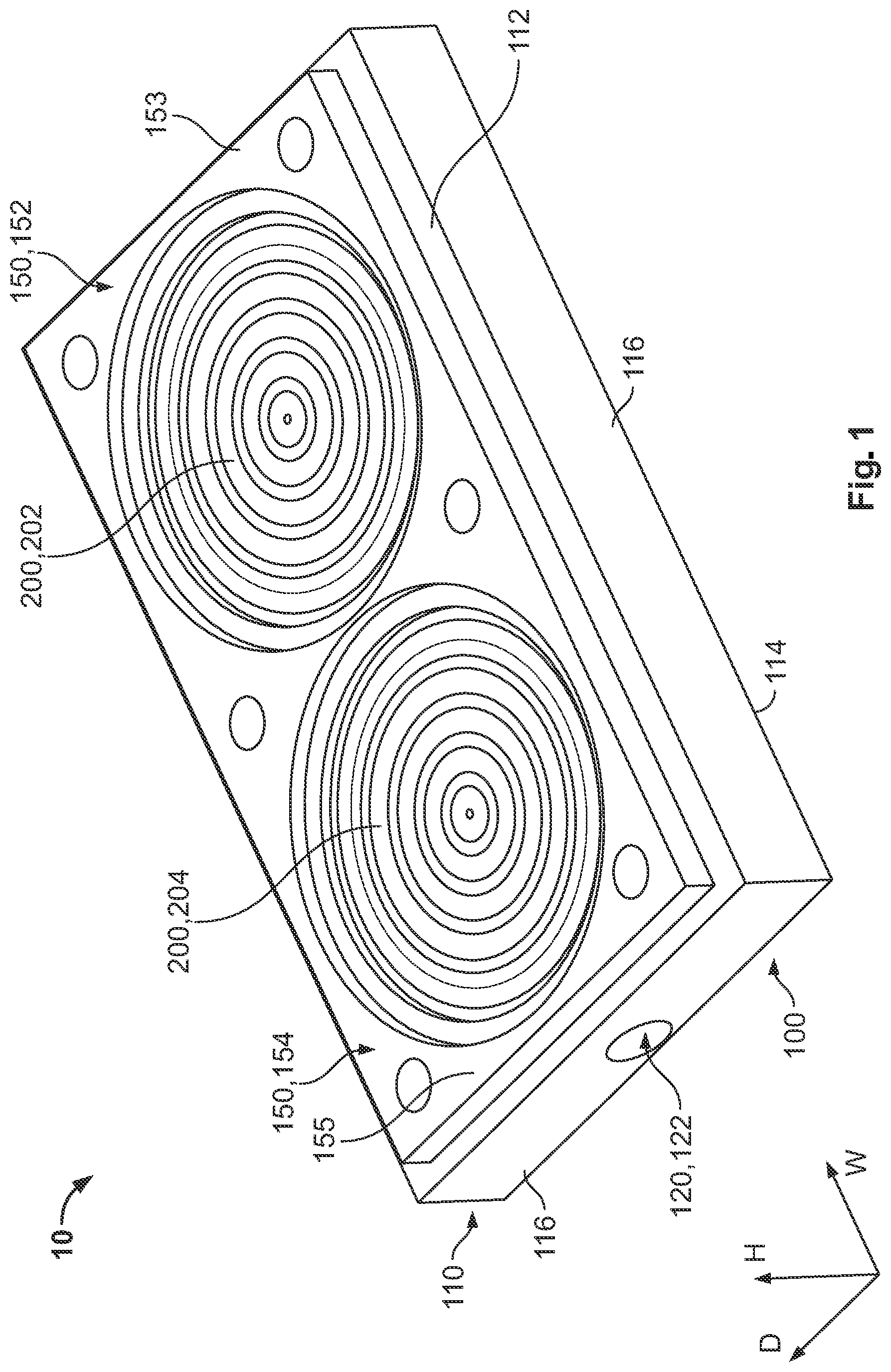 Patent US12313483 — Sensor having a plurality of diaphragms — Figure 1