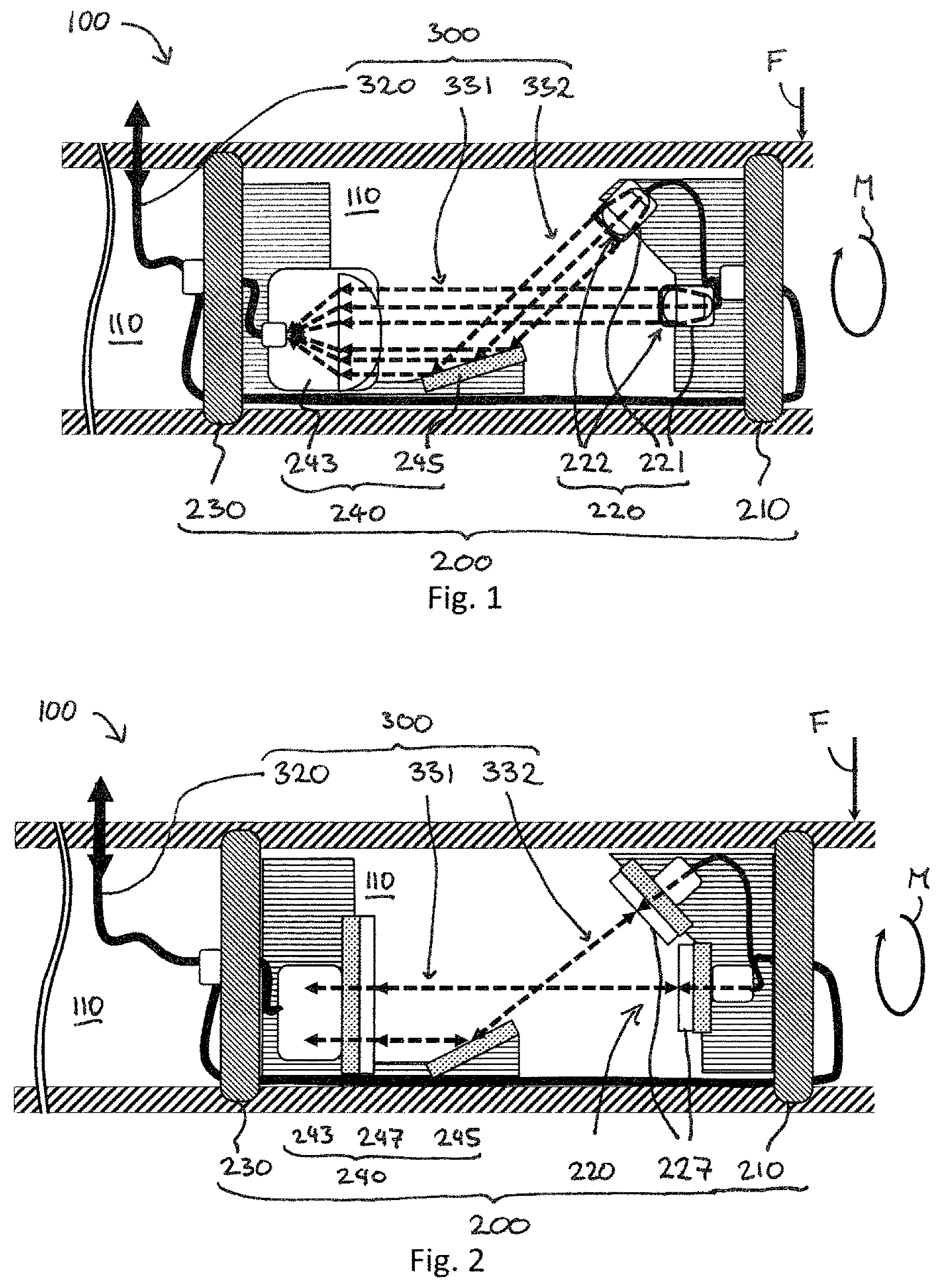 Patent US12313485 — Component with an integrated sensor device for an optical, multi-axial measurement of a force application — Figure 1