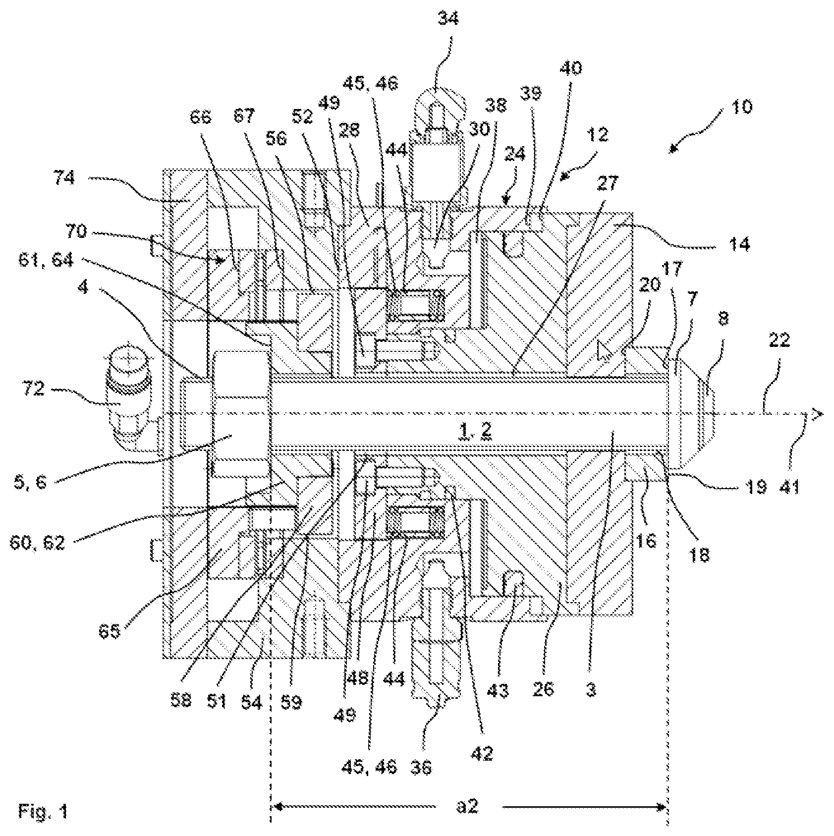 Patent US12313486 — Screw load testing device and method for performing a load test on a screw — Figure 1