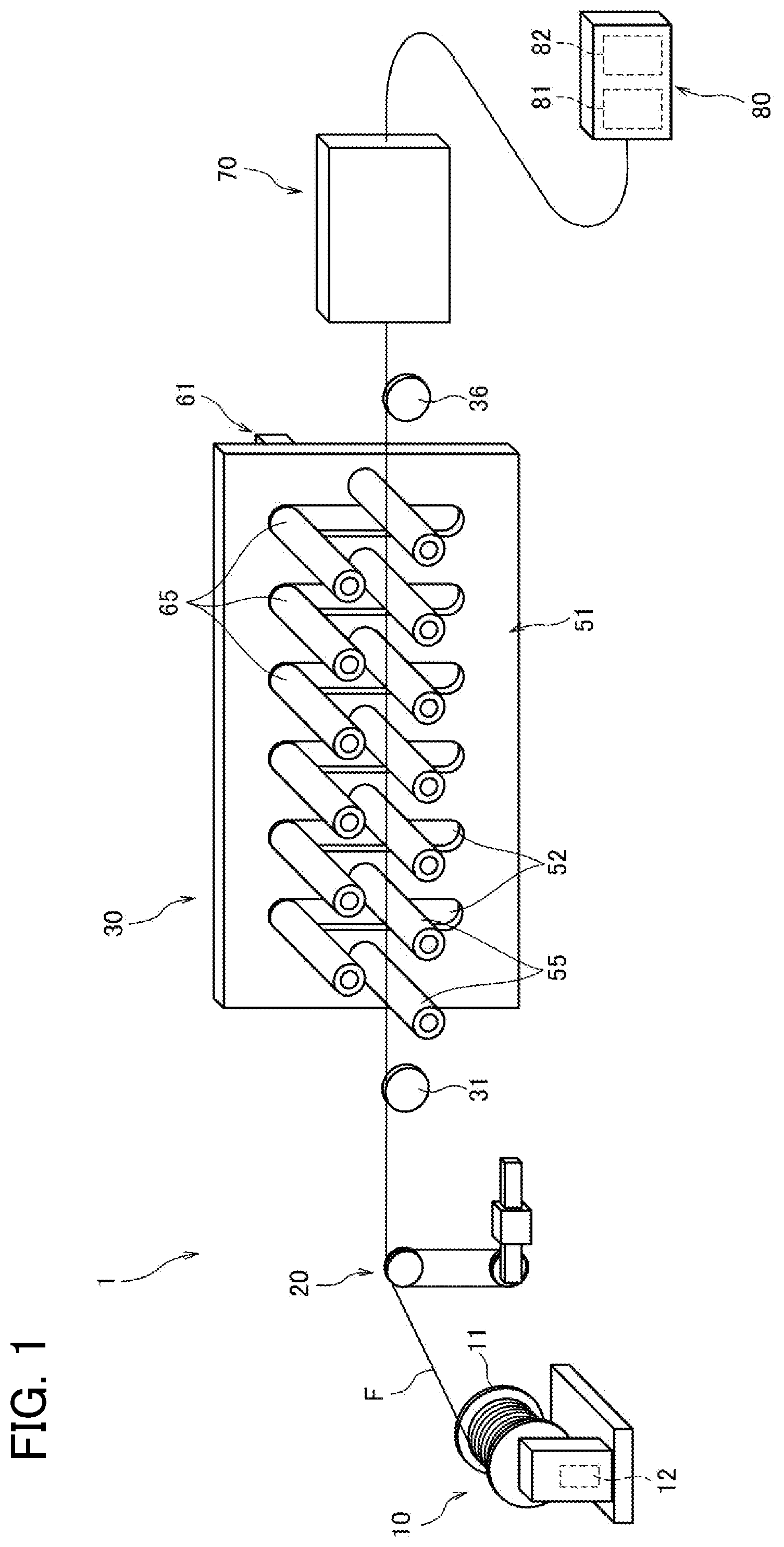 Patent US12313490 — Bending-imparting device for measuring bending loss, and bending test device — Figure 1