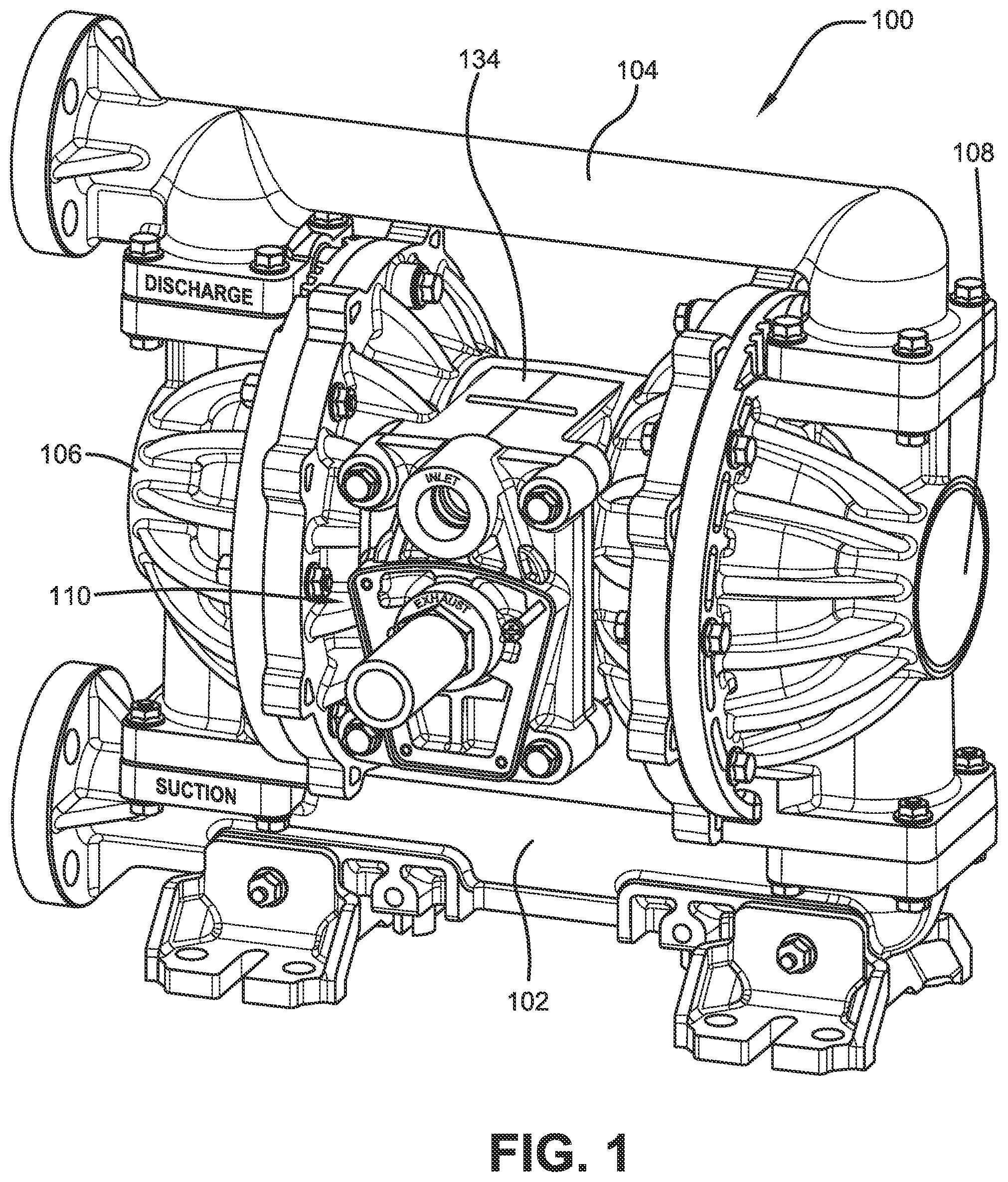 Patent US12313506 — Leak detection for air operated double diaphragm pump — Figure 1