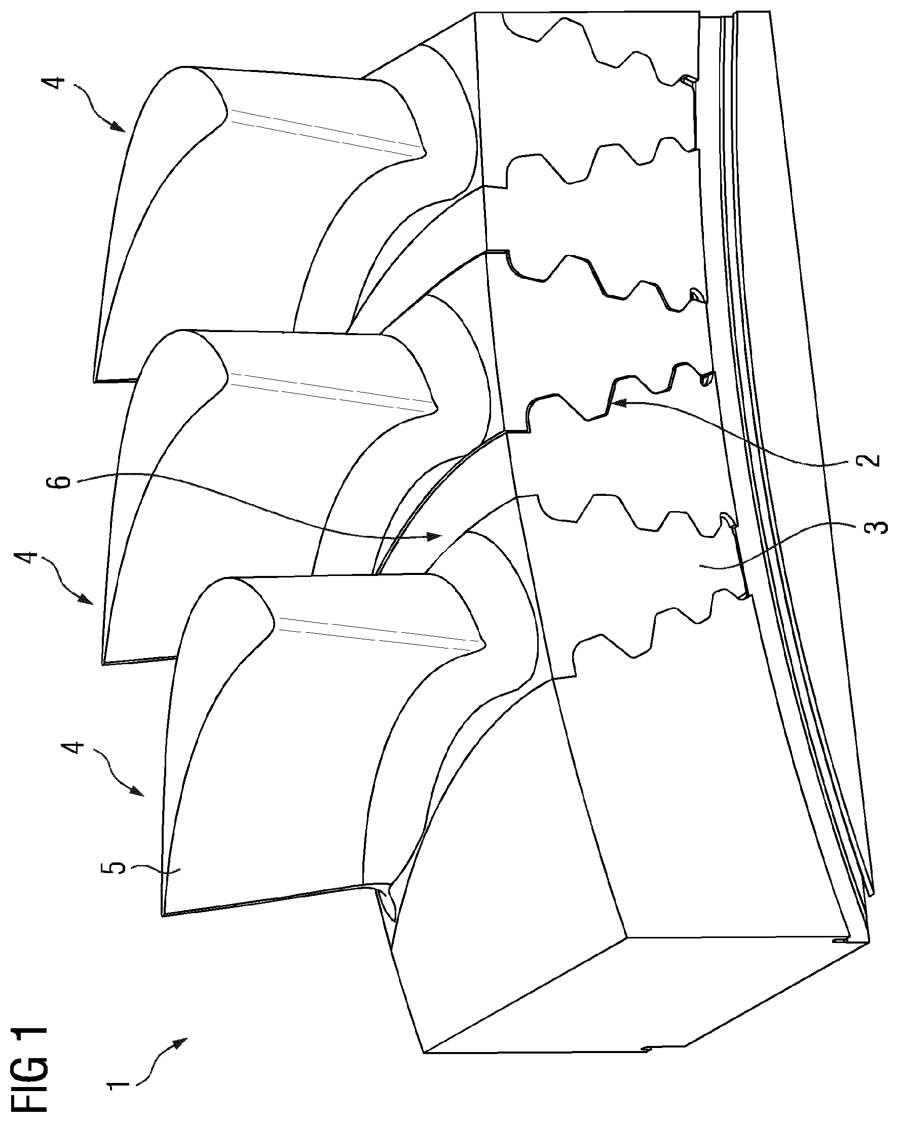 Patent US12313596 — Method for the nondestructive crack testing of surfaces of rotor blade-receiving blade reception slots of a rotor, and ultrasound device — Figure 1