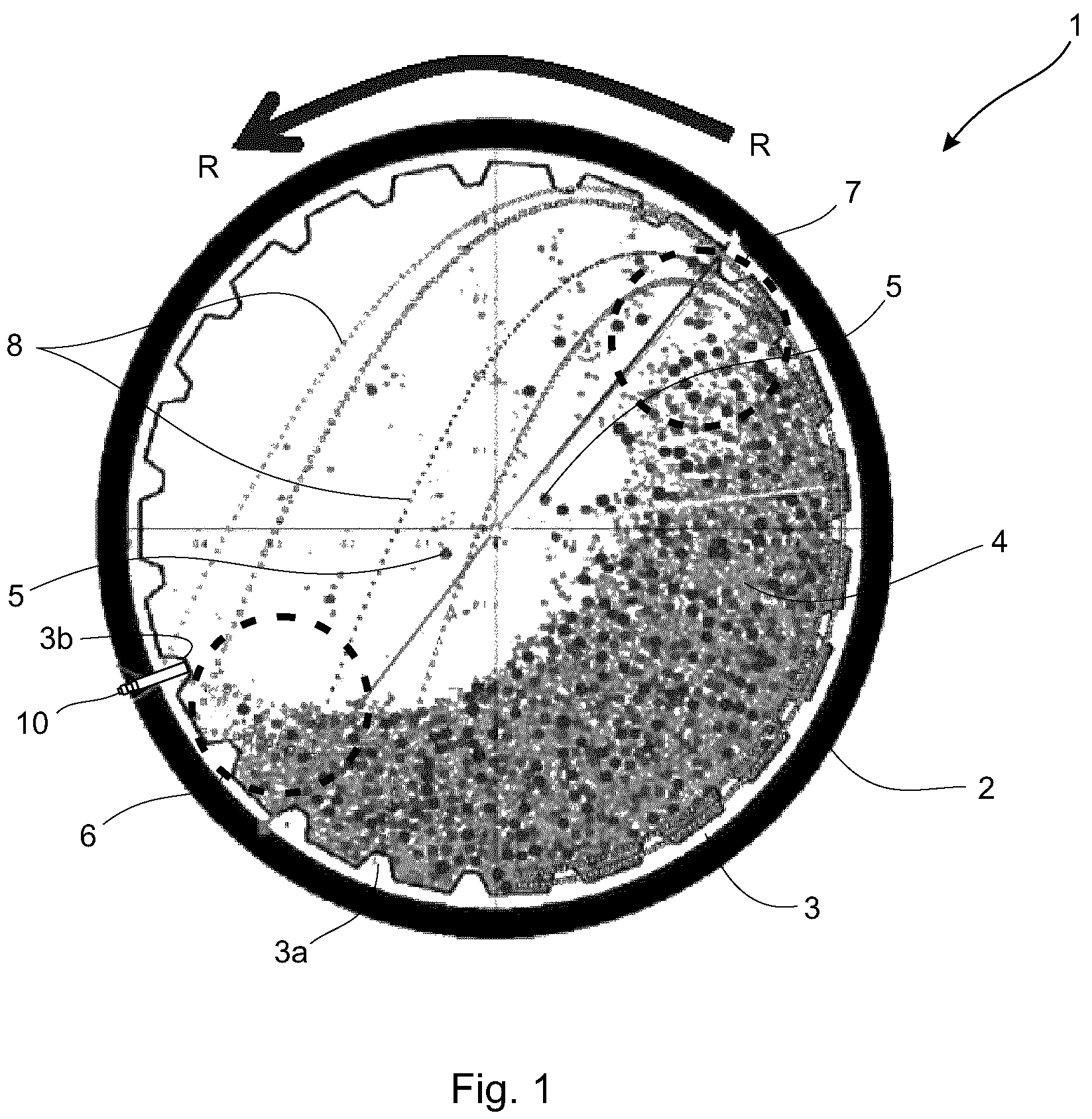 Patent US12313598 — Monitoring liner wear in industrial mills — Figure 1