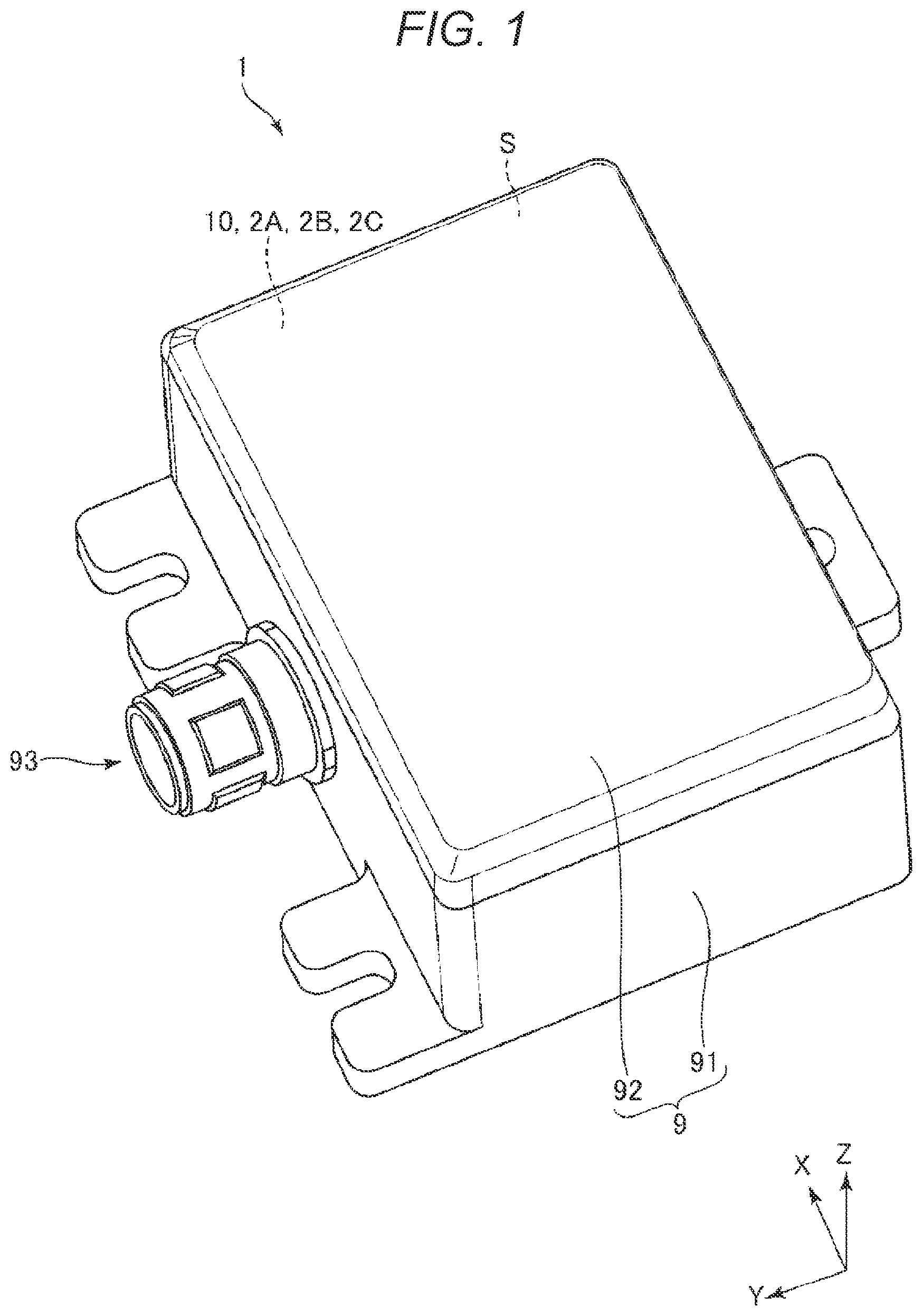 Patent US12313647 Figure 1 – Sensor unit, electronic apparatus, and moving object