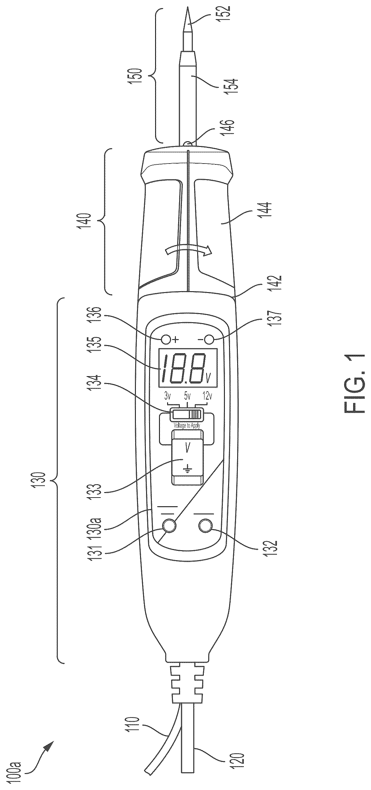 Patent US12313649 — Rotational electrical probe — Figure 1