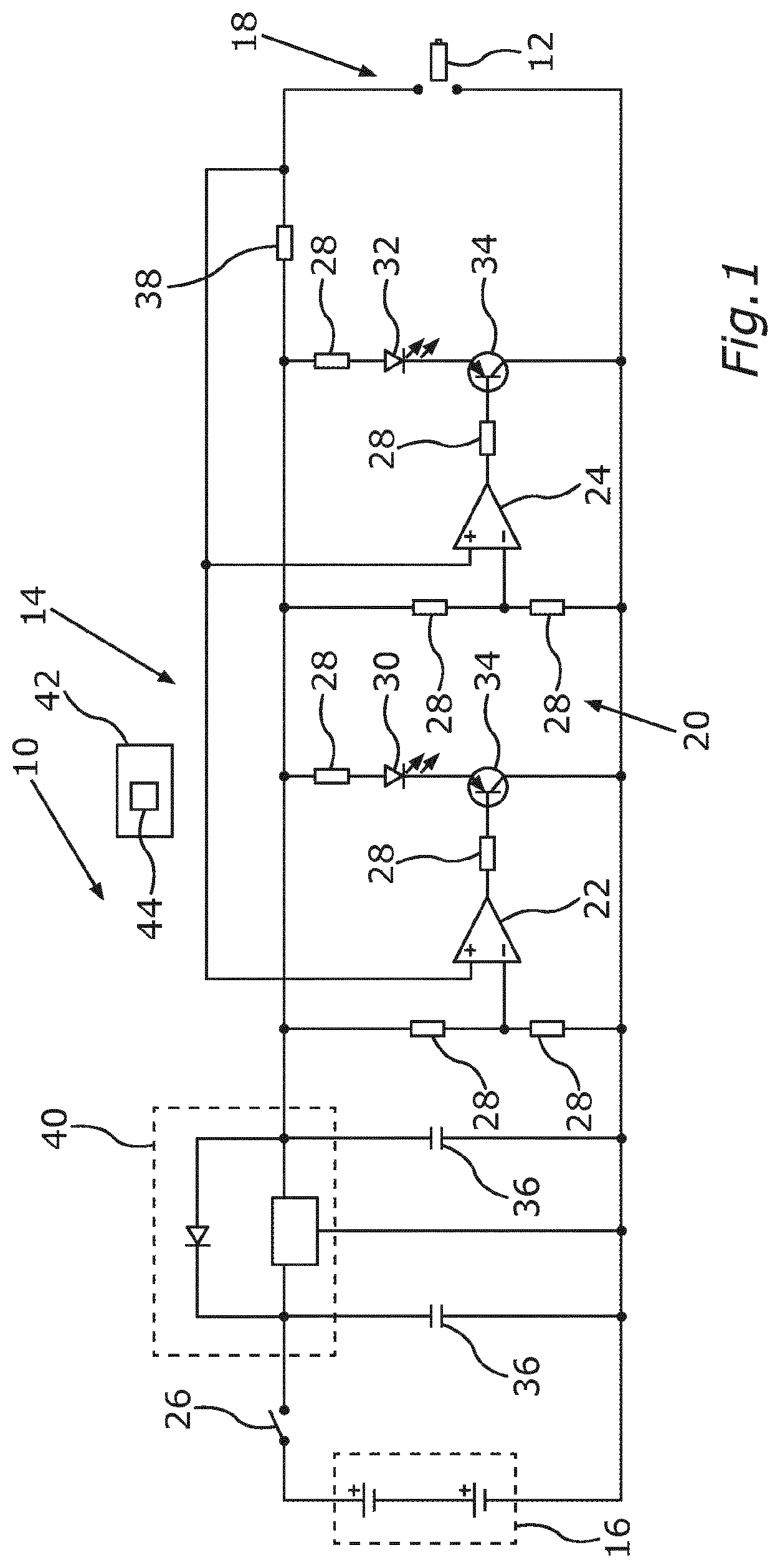 Patent US12313662 — Checking apparatus for checking a number of start cycles of a detection device of a motor vehicle, and method — Figure 1