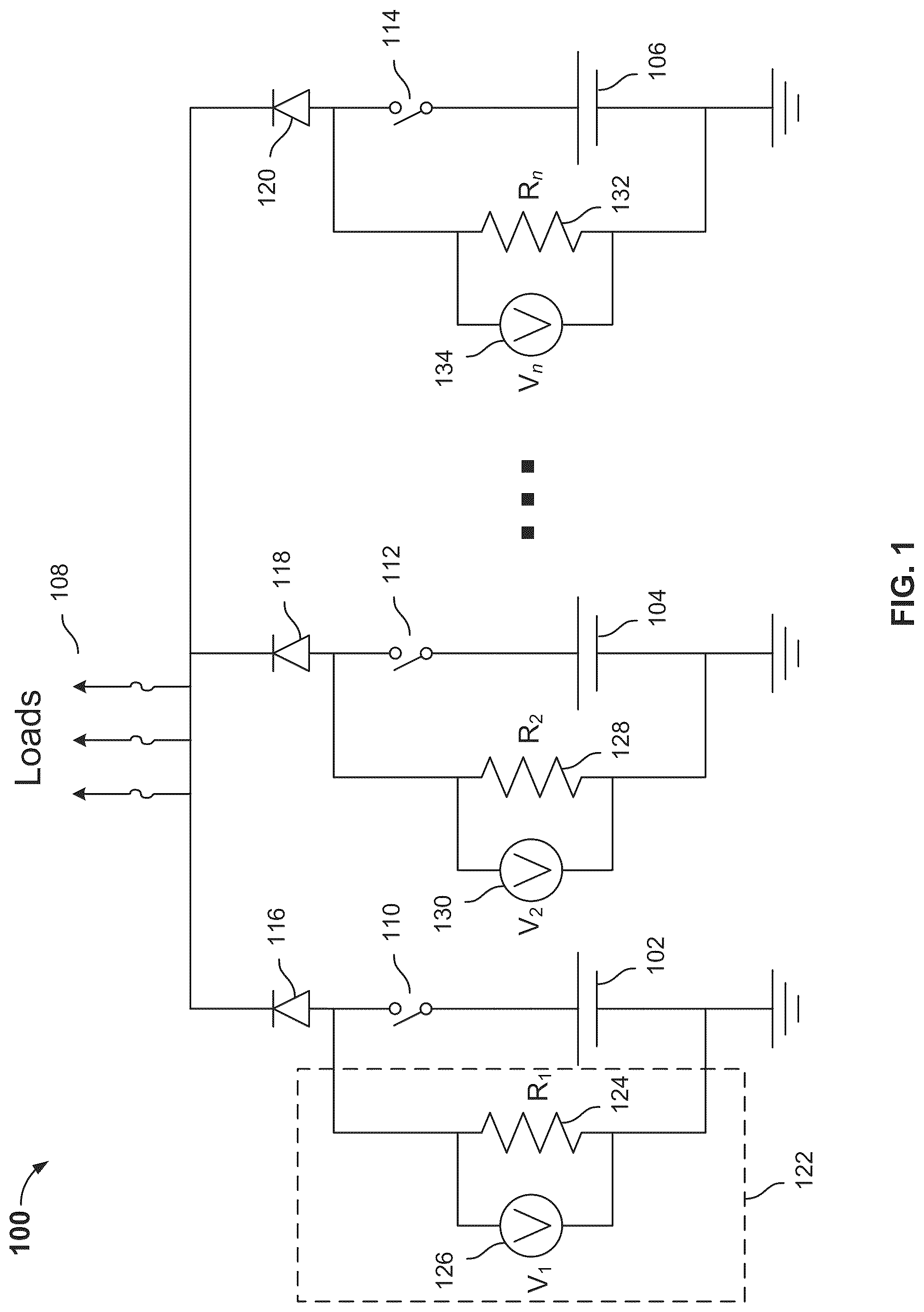 Patent US12313668 — Battery diode fault monitoring — Figure 1
