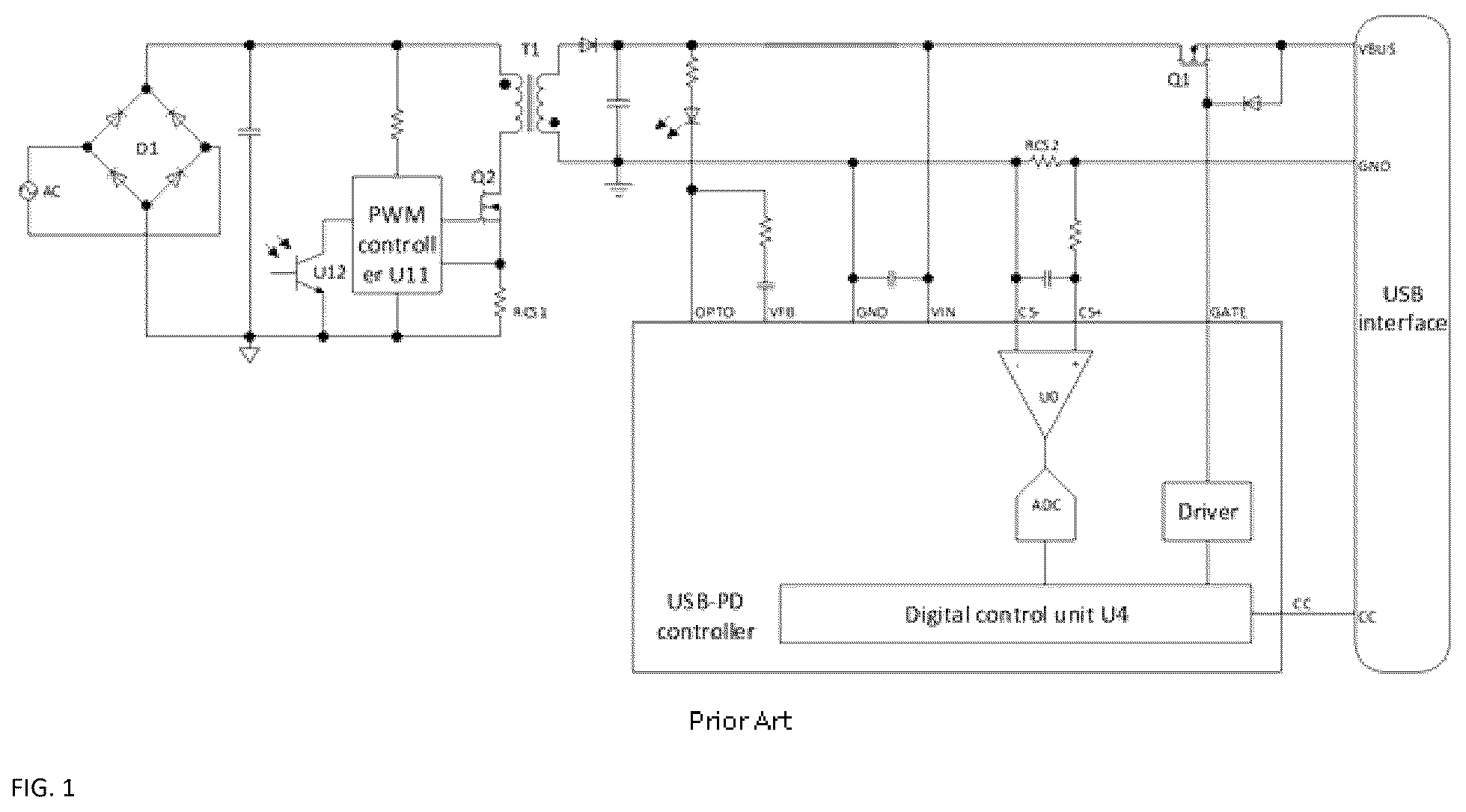 Patent US12313671 Figure 1 – Fault detection circuit, method and power adapter