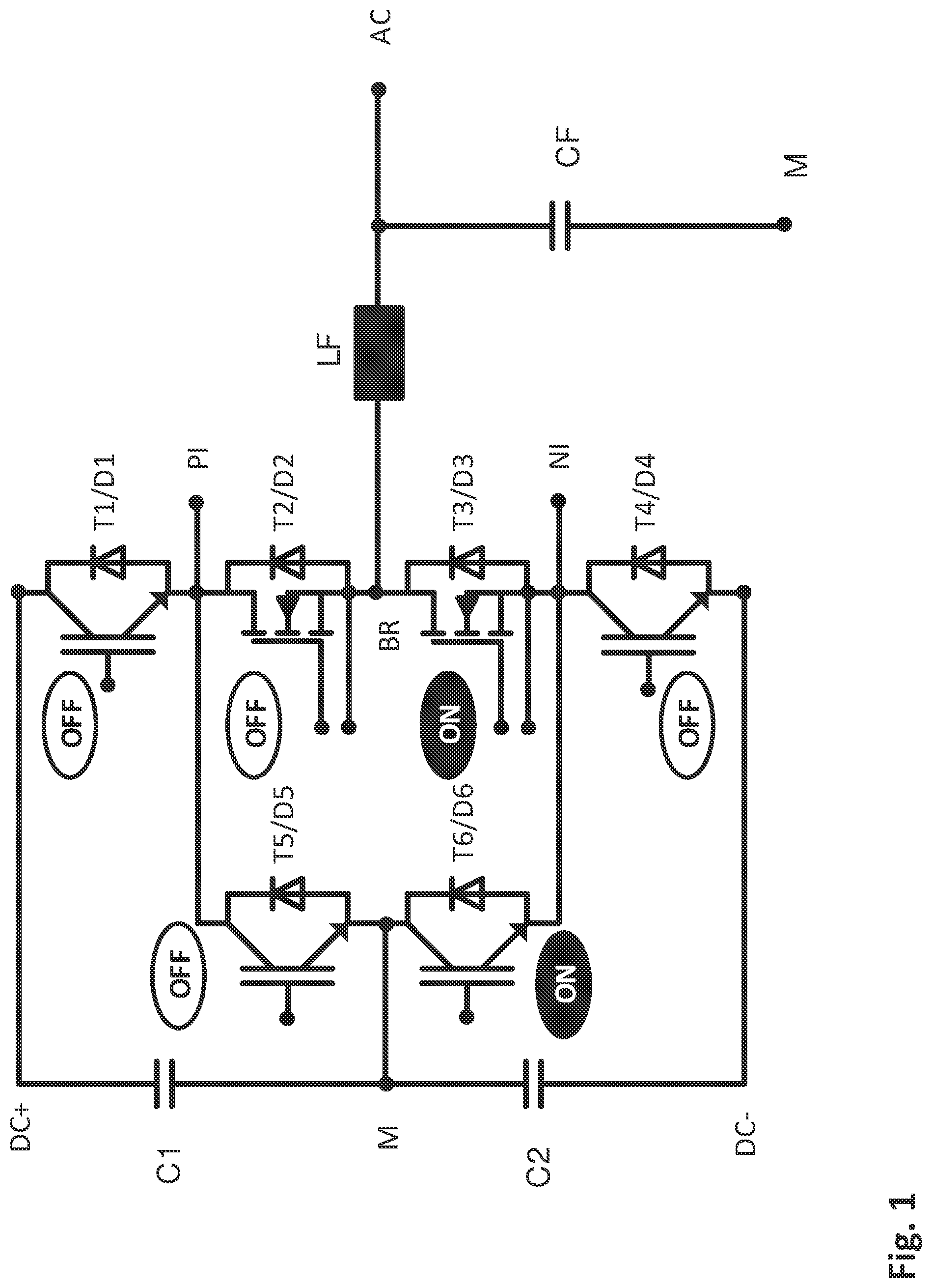 Patent US12313698 — Method for self-testing of a phase of a 3-level ANPC converter with LC filter — Figure 1