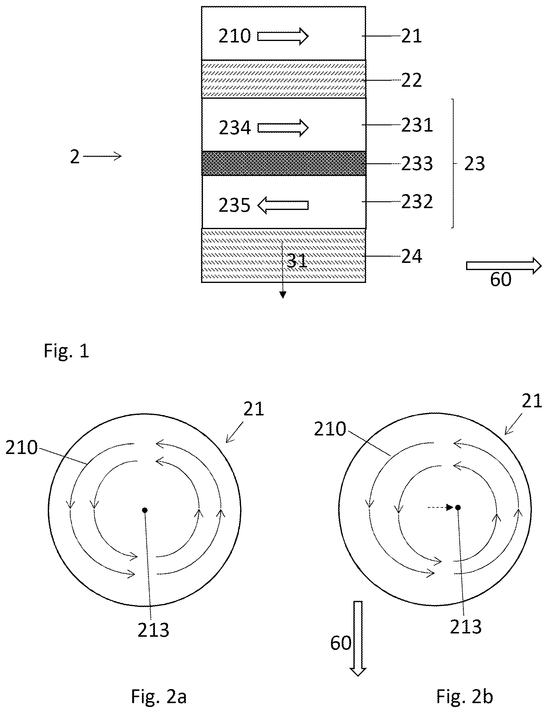 Patent US12313707 — Magnetoresistive sensor element having compensated temperature coefficient of sensitivity and method for manufacturing said element — Figure 1