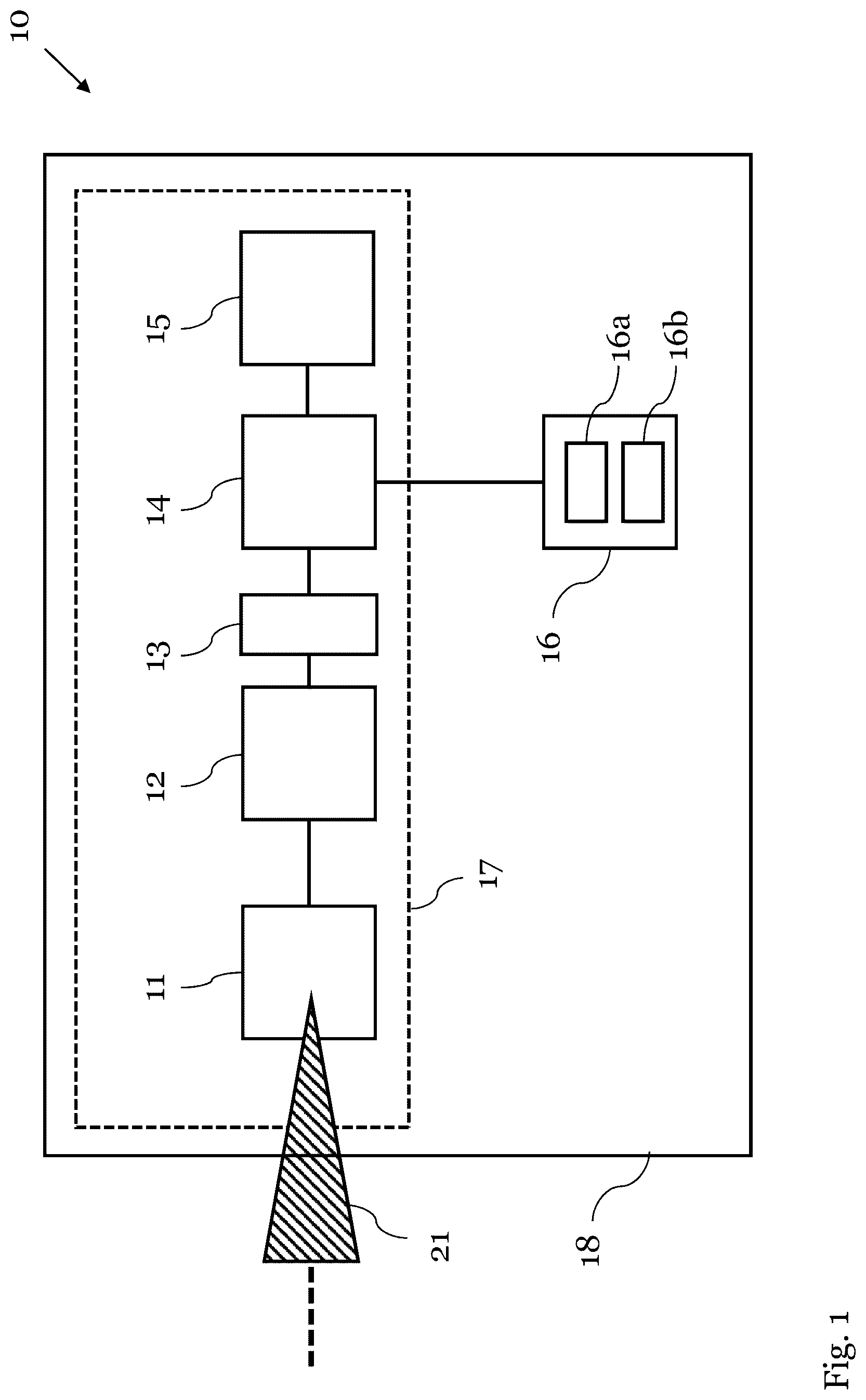 Patent US12313719 — Power sensor arrangement for on-wafer power calibration — Figure 1