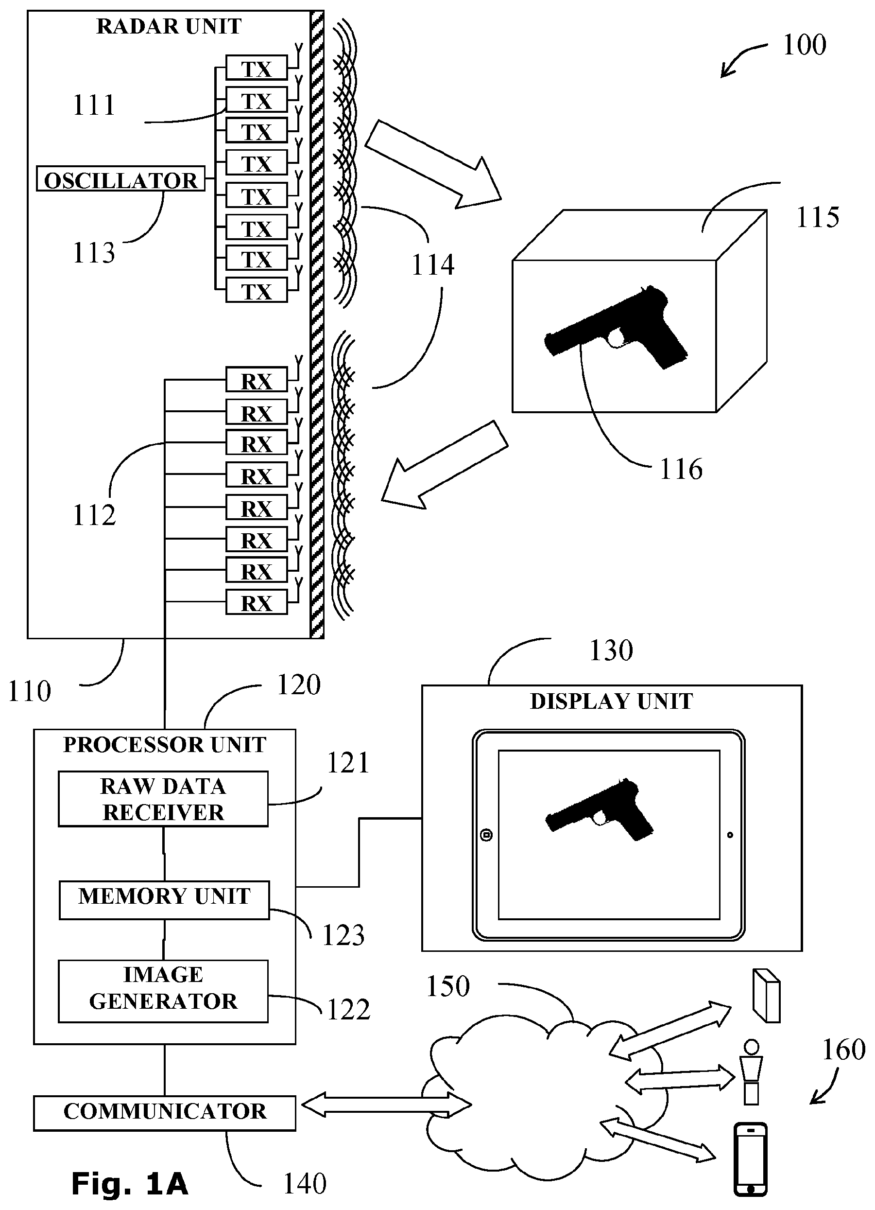 Patent US12313730 — Systems and methods for imaging concealed surfaces — Figure 1