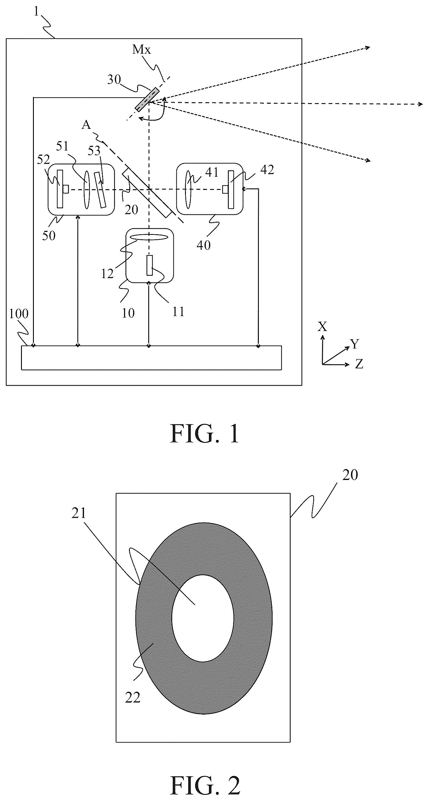 Patent US12313744 — Optical apparatus, in-vehicle system, and mobile apparatus — Figure 1