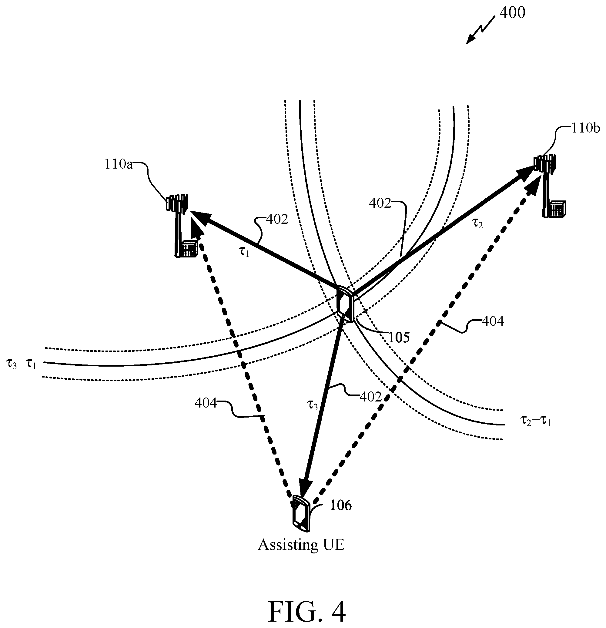 Patent US12313757 Figure 4 – Methods and apparatus for combined signaling for sidelink assisted positioning
