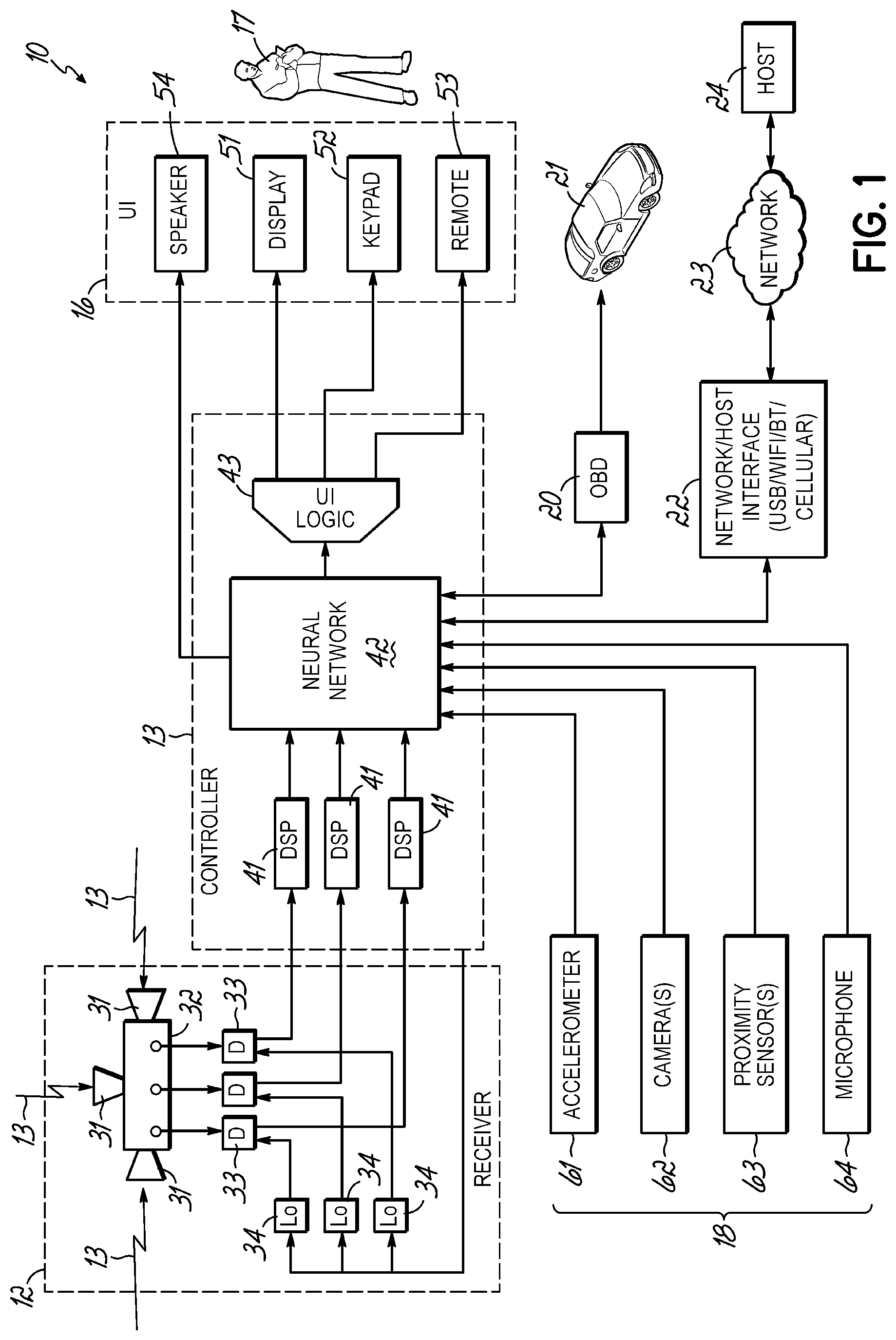 Patent US12313763 — Programmable digital subchannel processor for radar detector — Figure 1