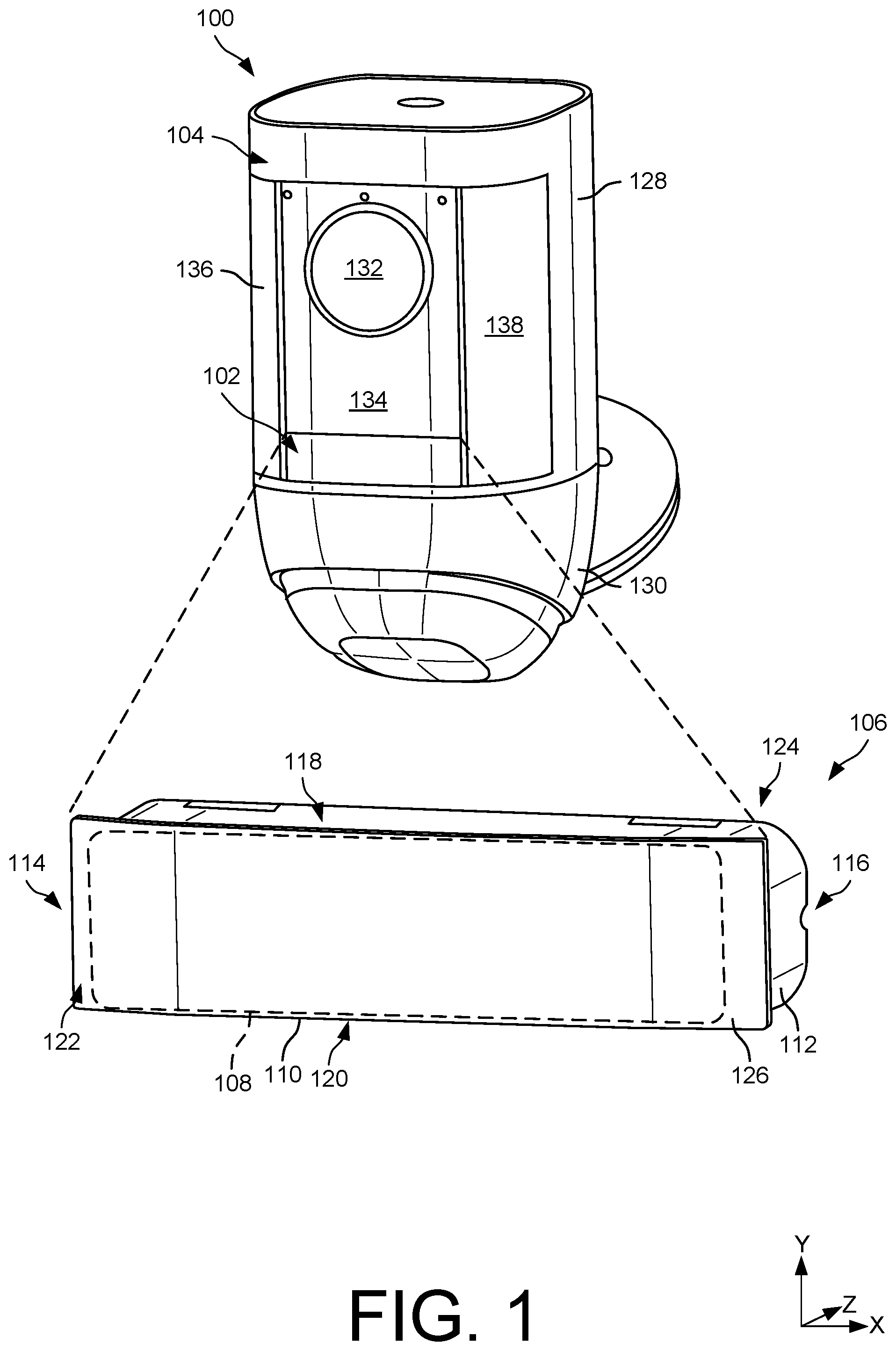 Patent US12313861 — Fresnel lens with variable-angle translation edges — Figure 1