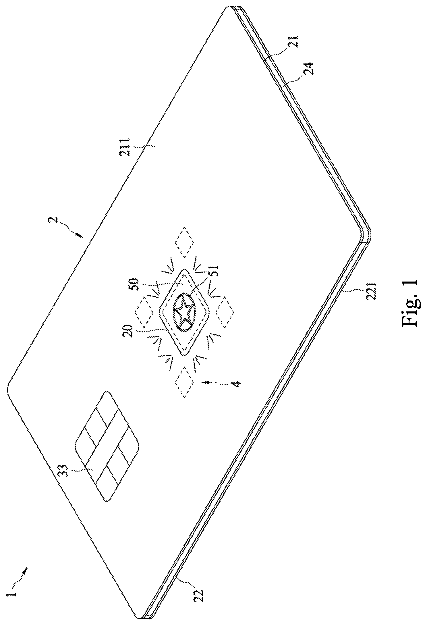 Patent US12313874 — Light sculpture electronic card — Figure 1