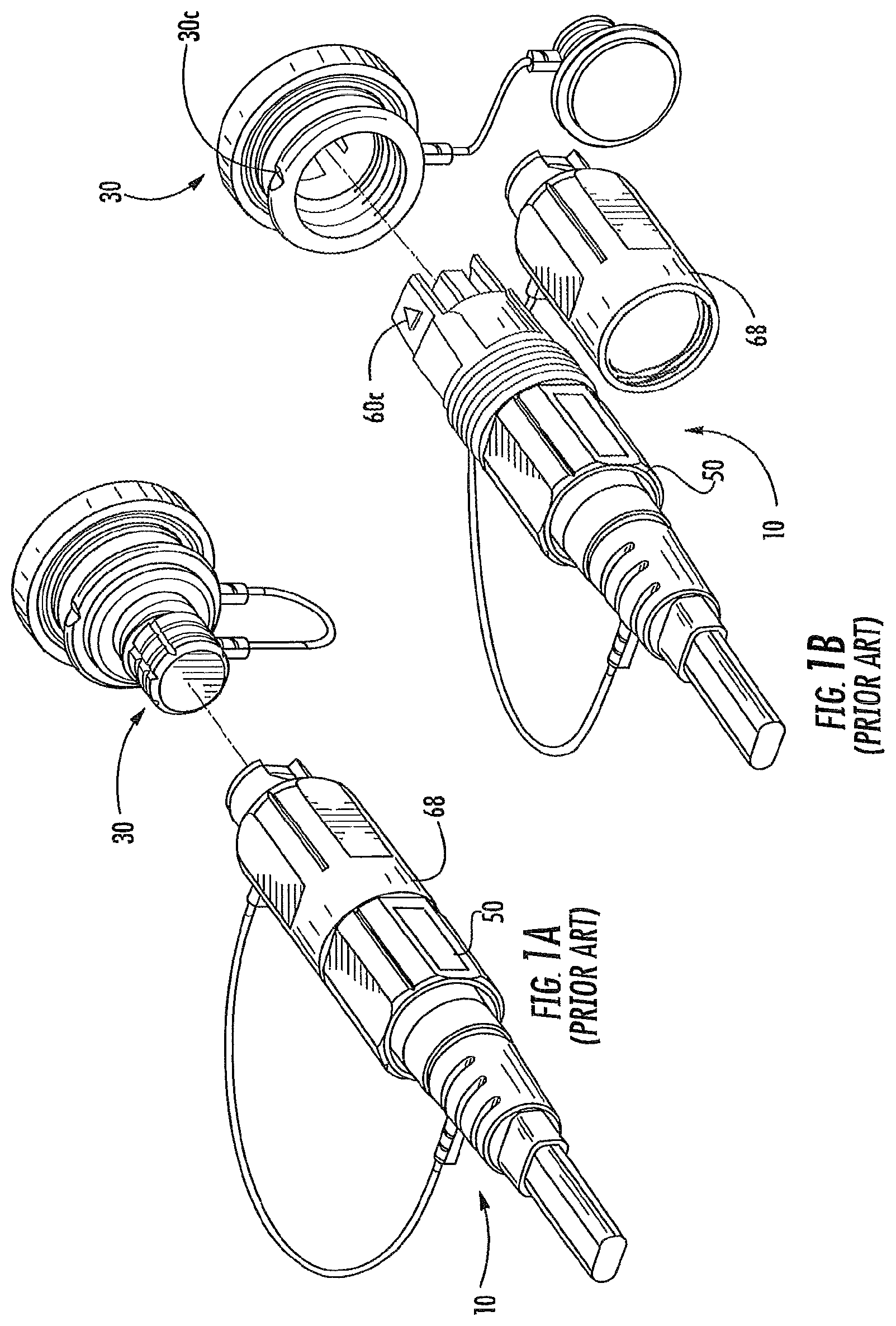 Patent US12313888 — Female hardened optical connectors for use with male plug connectors — Figure 1