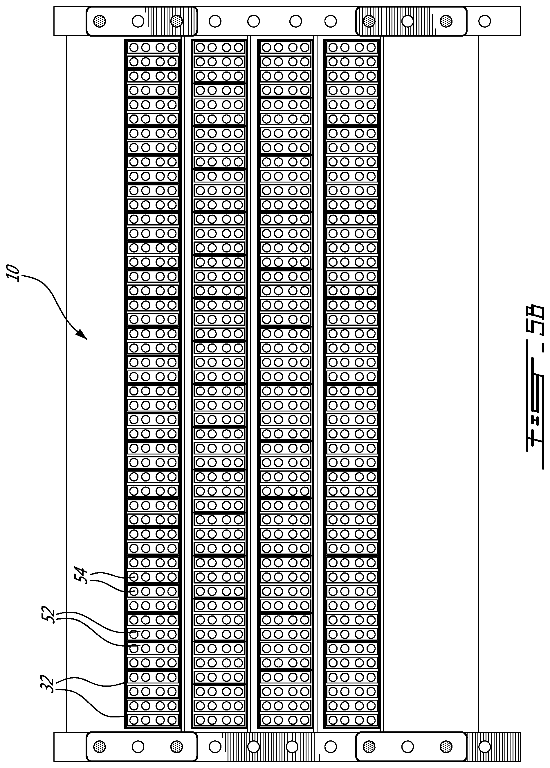 Patent US12313896 Figure 9 – Tray means for providing a plurality of different modular cassette configurations in a fiber optic management system