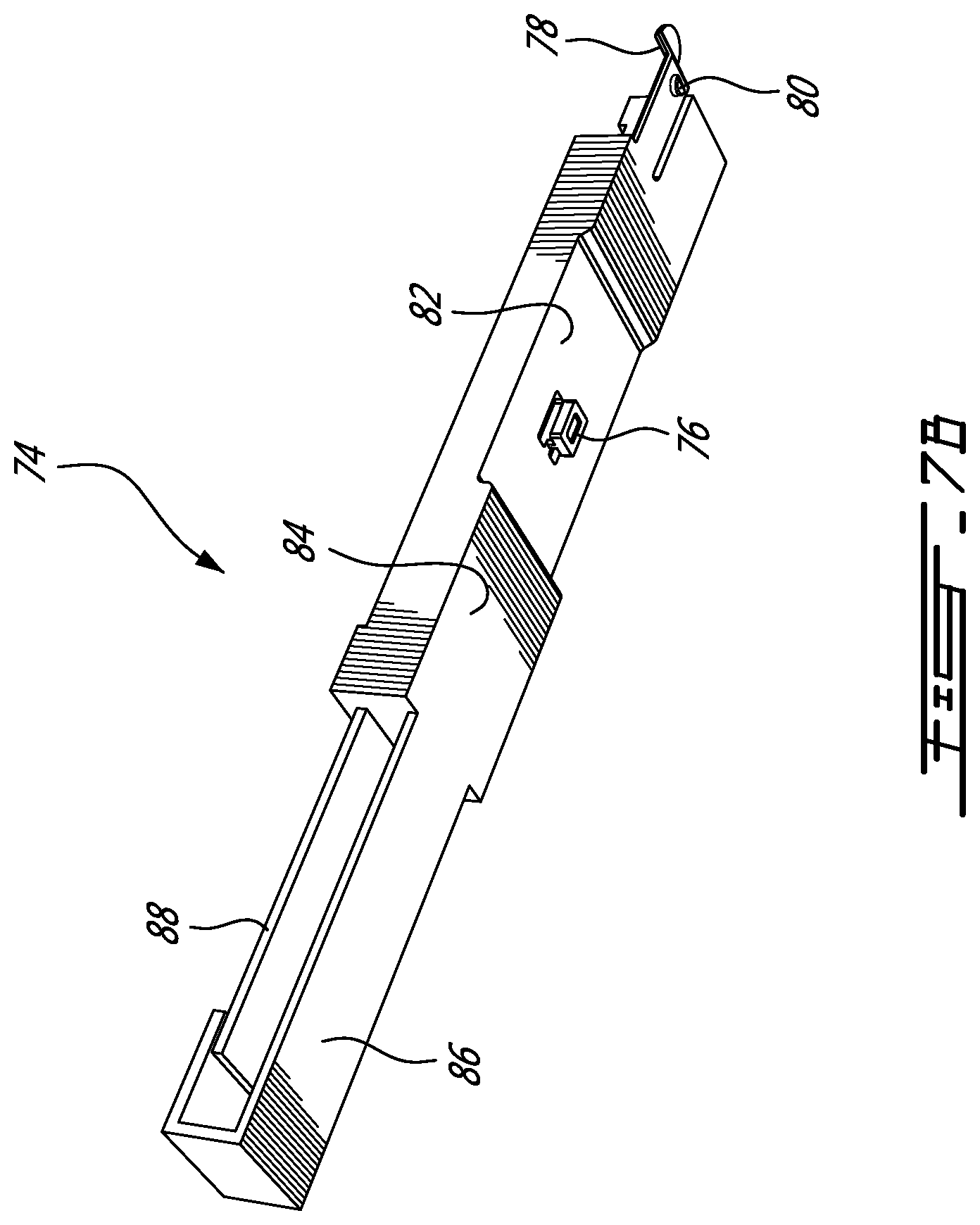 Patent US12313896 Figure 13 – Tray means for providing a plurality of different modular cassette configurations in a fiber optic management system