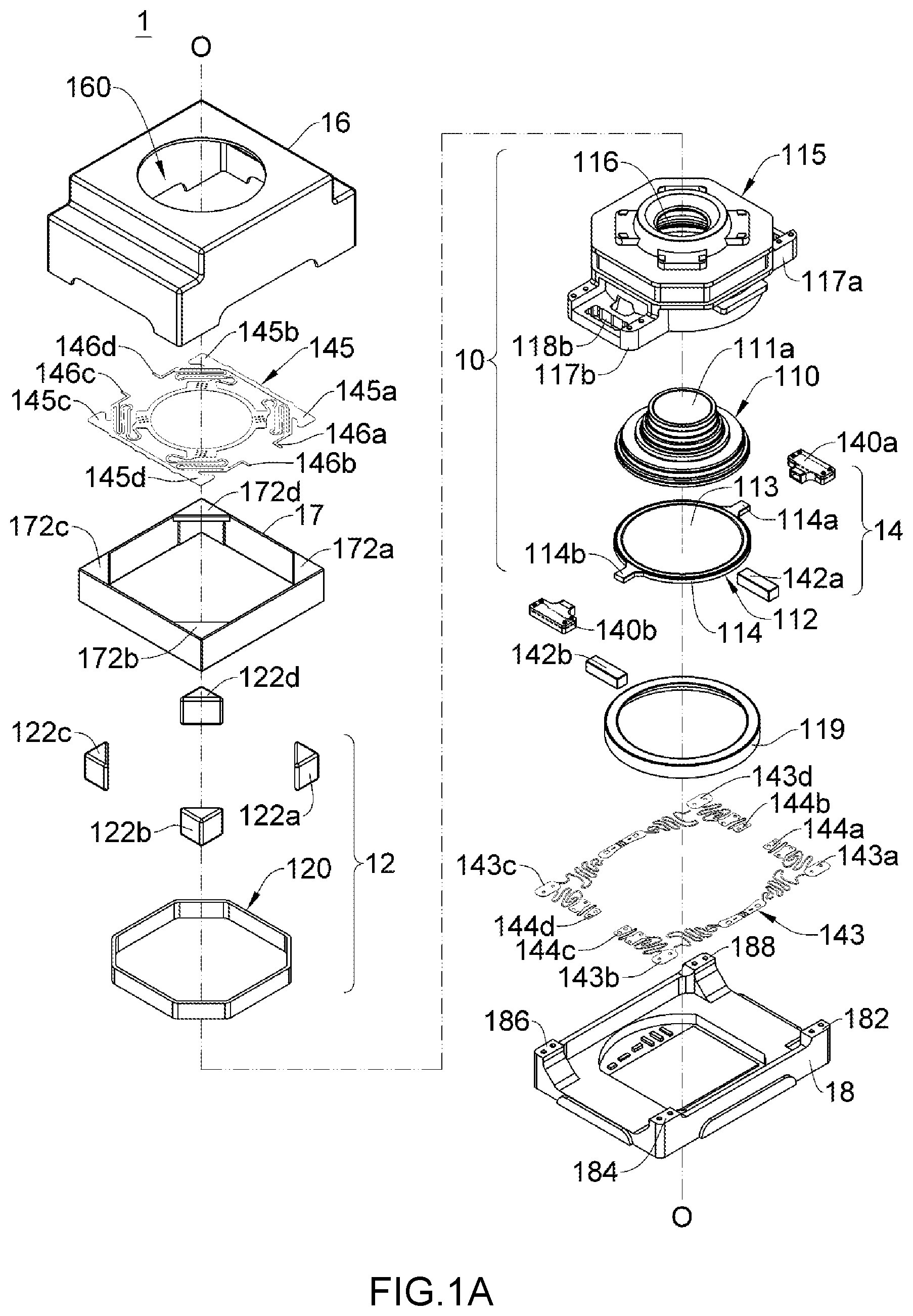 Patent US12313900 Figure 1 – Photographing lens assembly, lens assembly driving module and electronic device