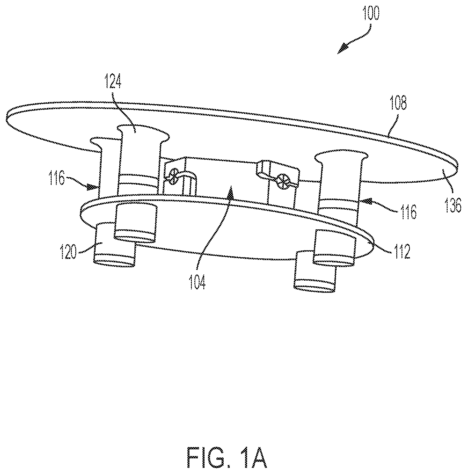 Patent US12313905 — Monolithic two-axis flexure with center hole feature — Figure 1