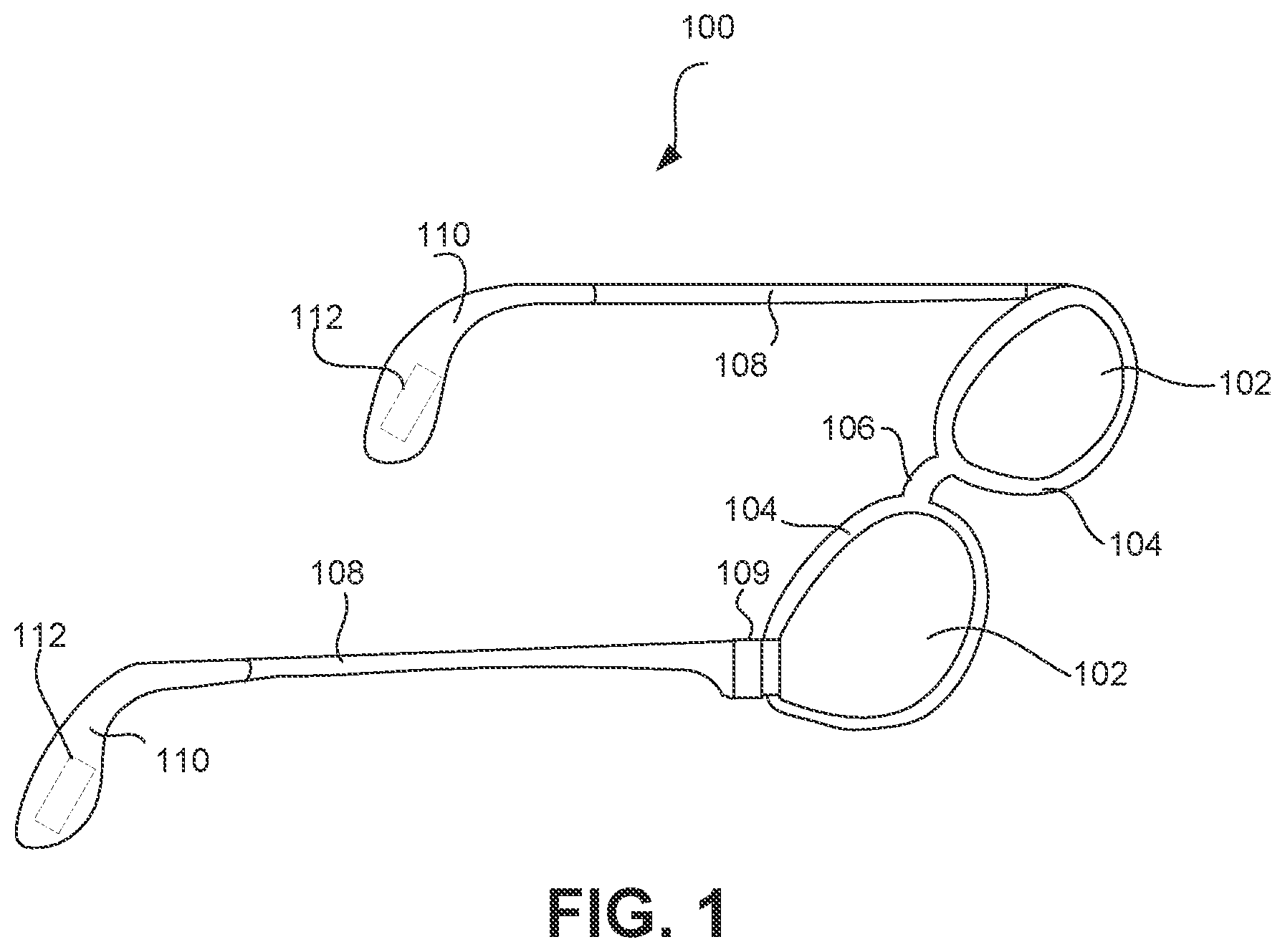 Patent US12313913 Figure 1 – System for powering head-worn personal electronic apparatus