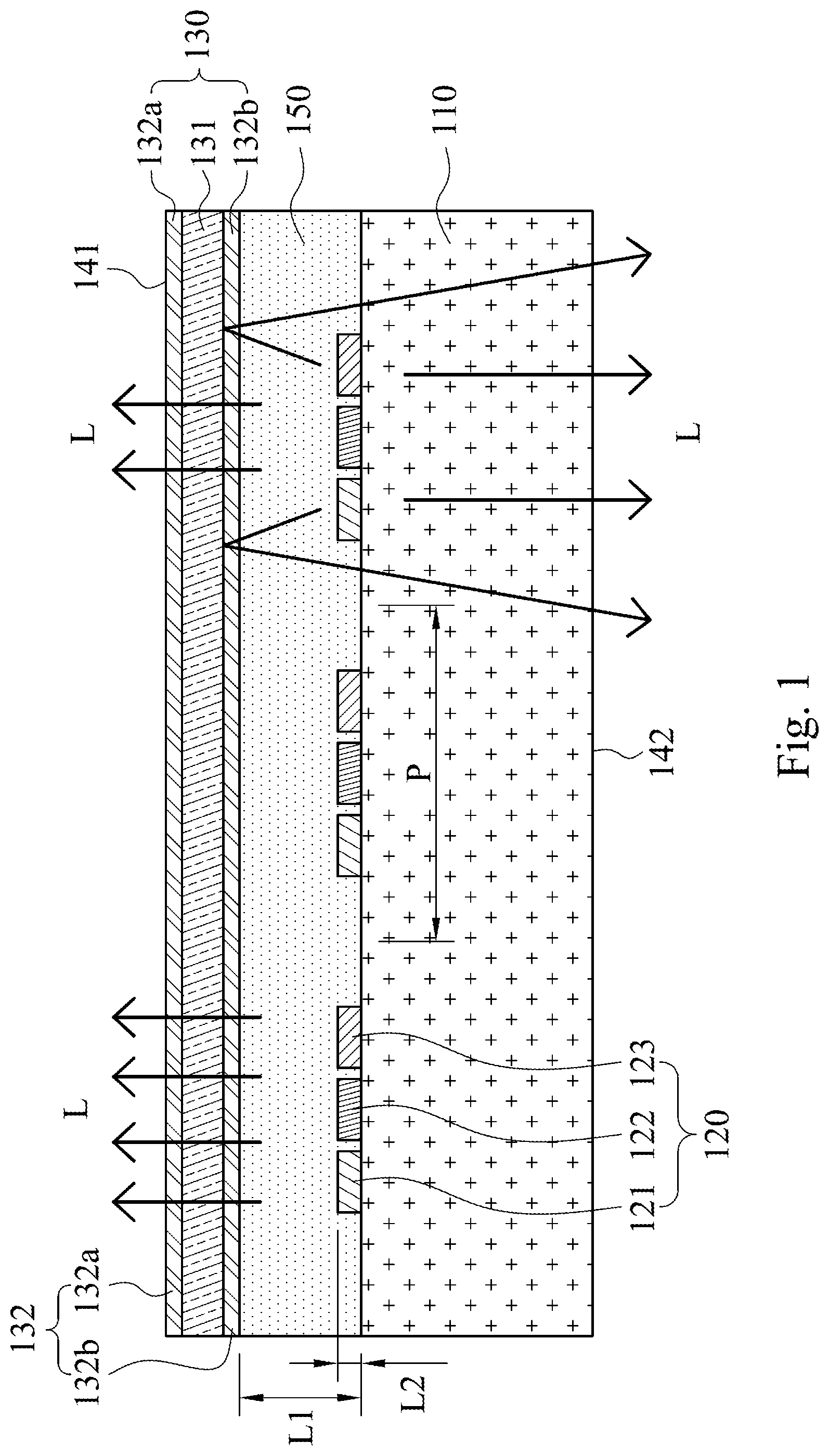 Patent US12313925 — Micro LED transparent display — Figure 1