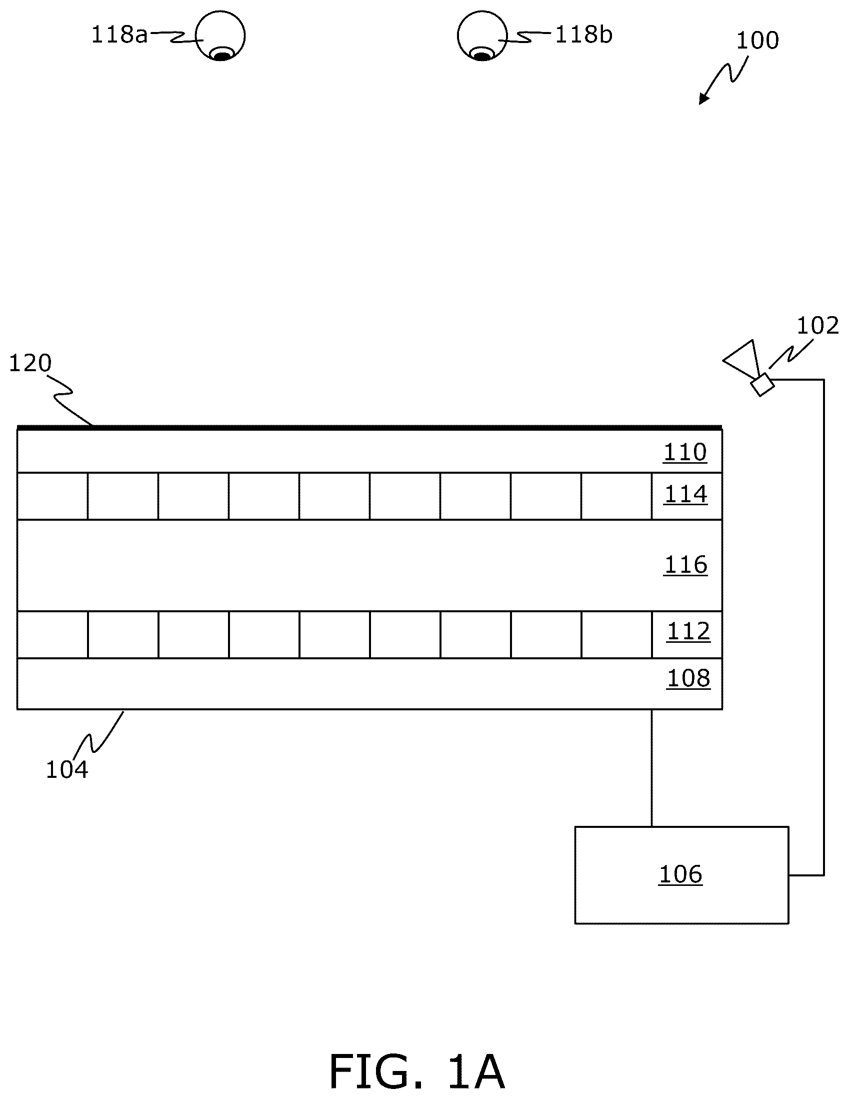 Patent US12313936 Figure 1 – Multiscopic display using multiscopic optical element with multiple liquid crystal layers