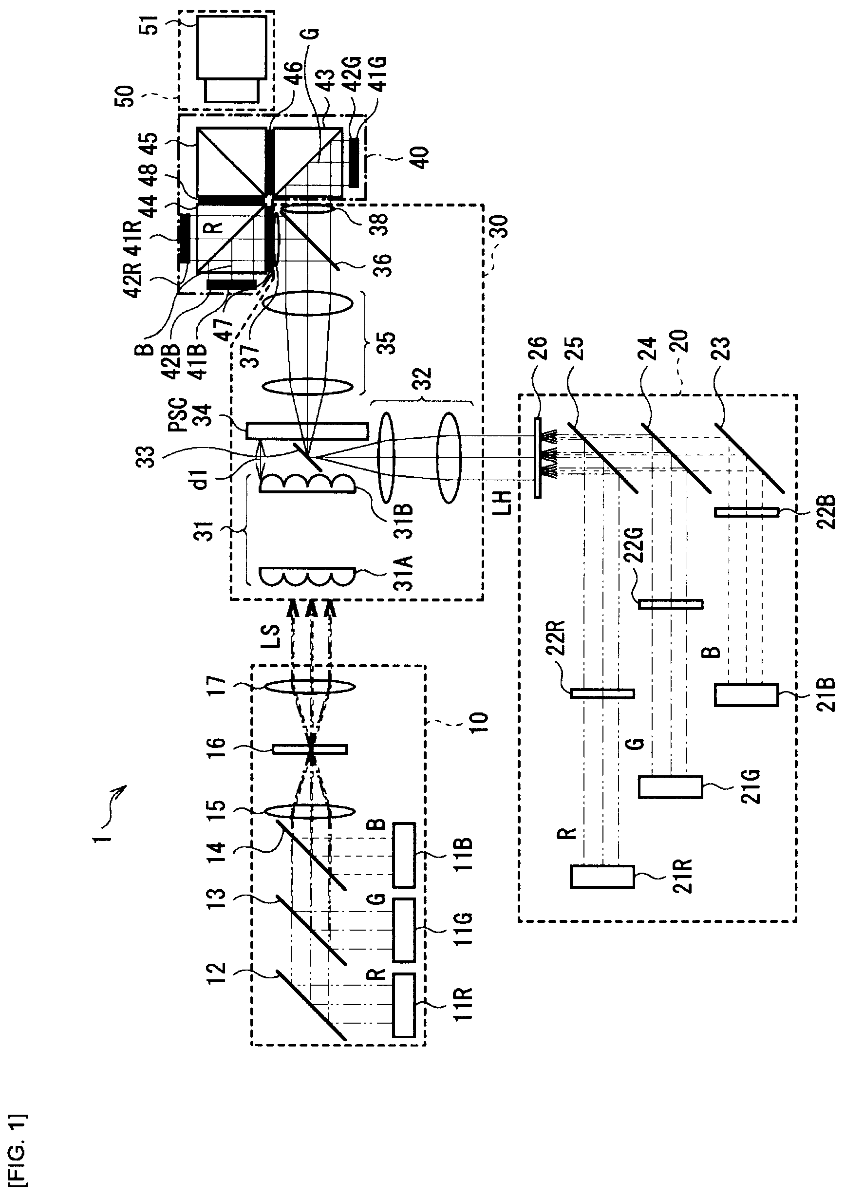 Patent US12313965 — Illumination device and display apparatus — Figure 1