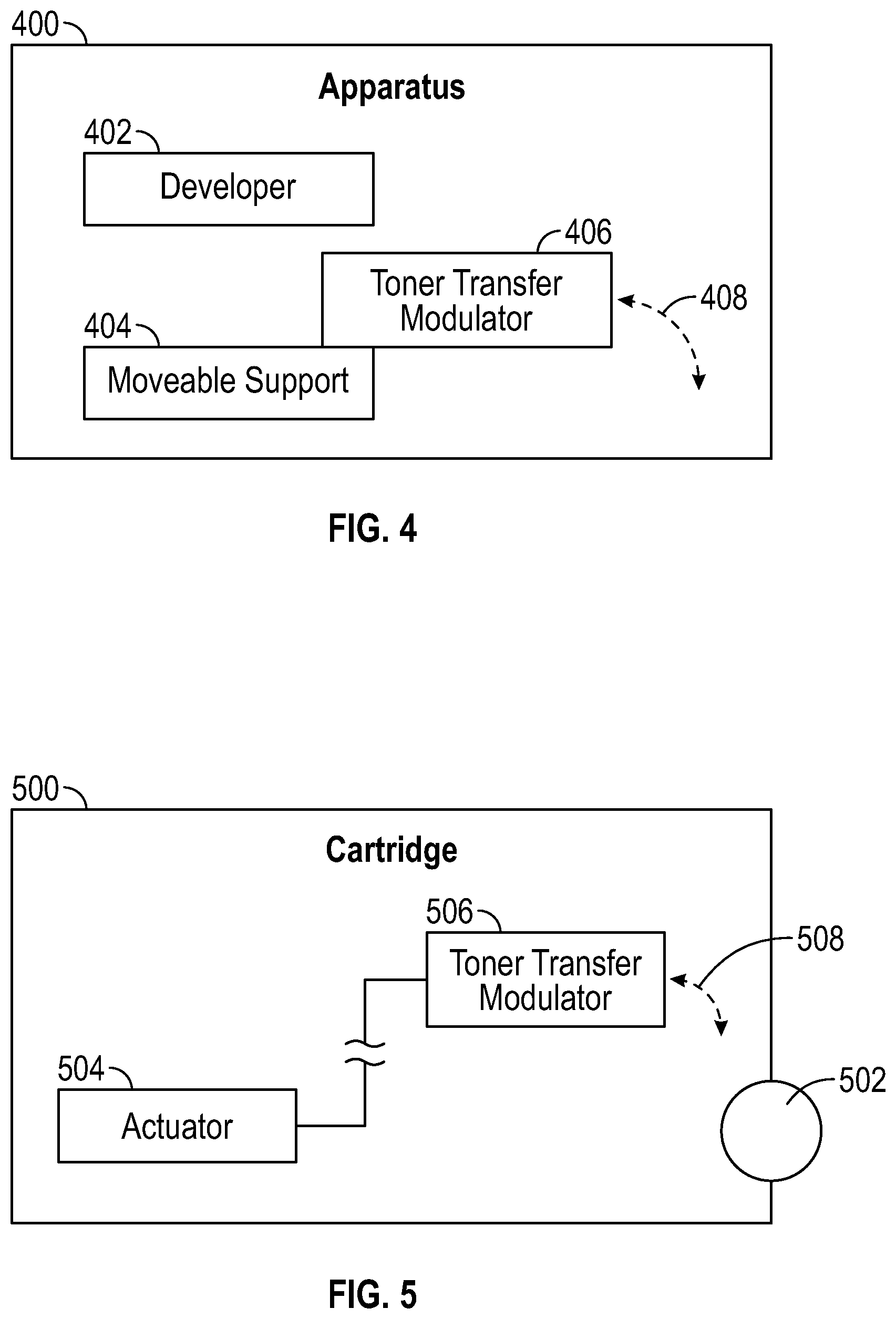 Patent US12313986 Figure 6 – Toner transfer modulators