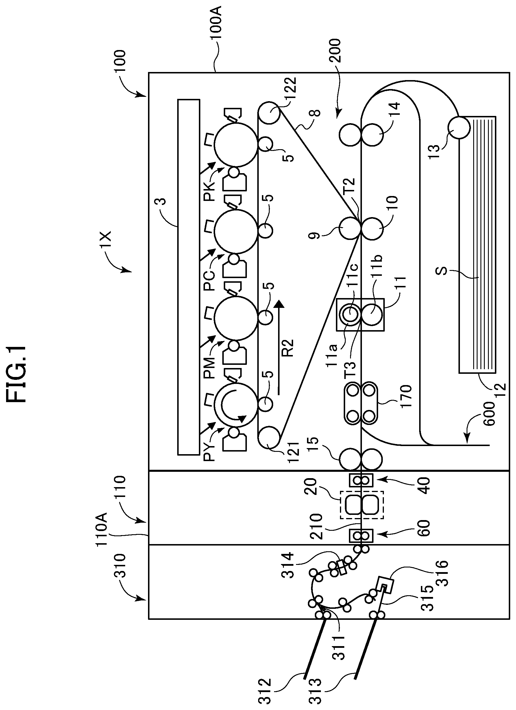 Patent US12313990 — Sheet conveyance apparatus and image forming system — Figure 1
