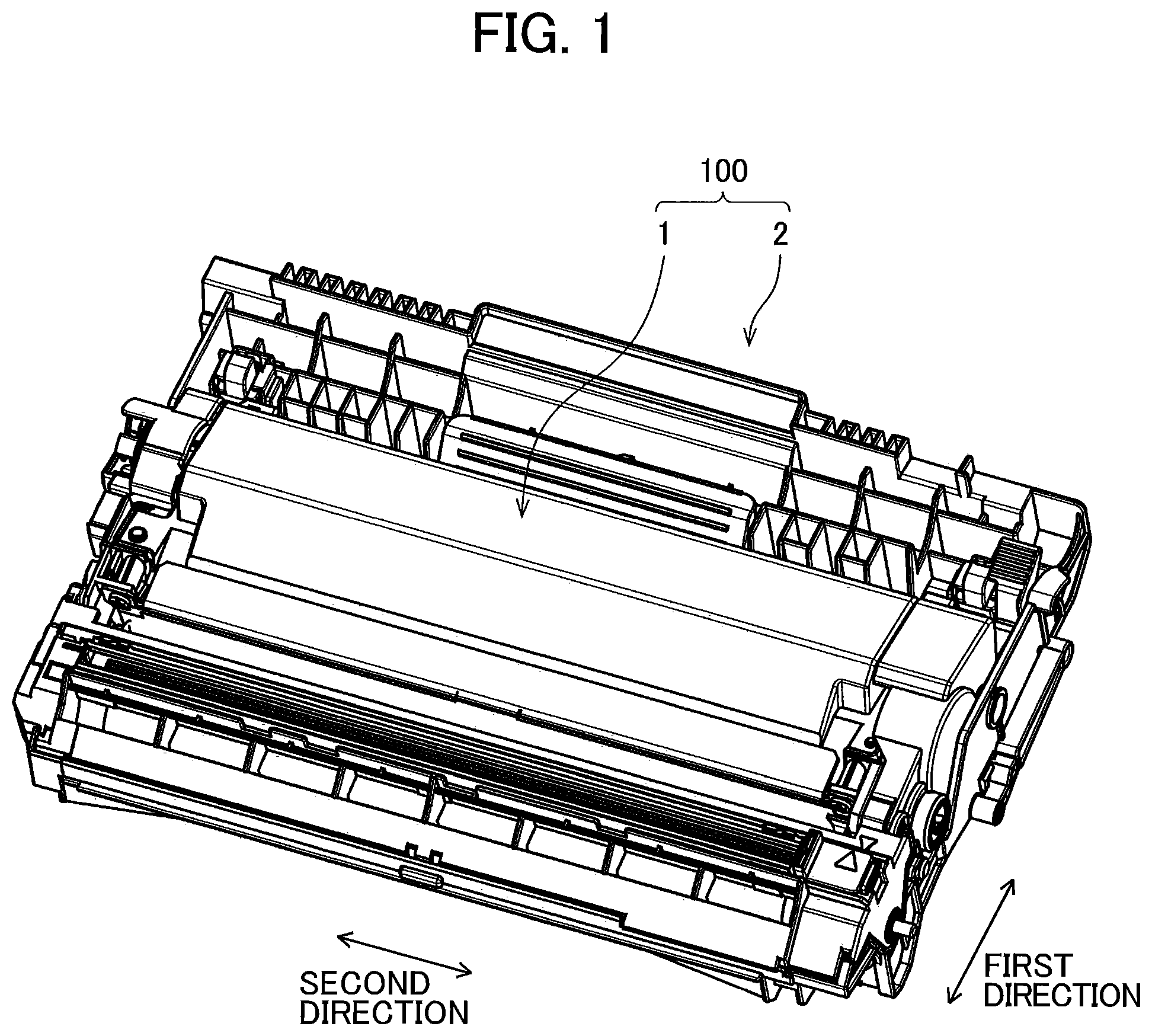 Patent US12314002 — Drum cartridge including electrical contact surface positioned at outer surface of drum frame — Figure 1