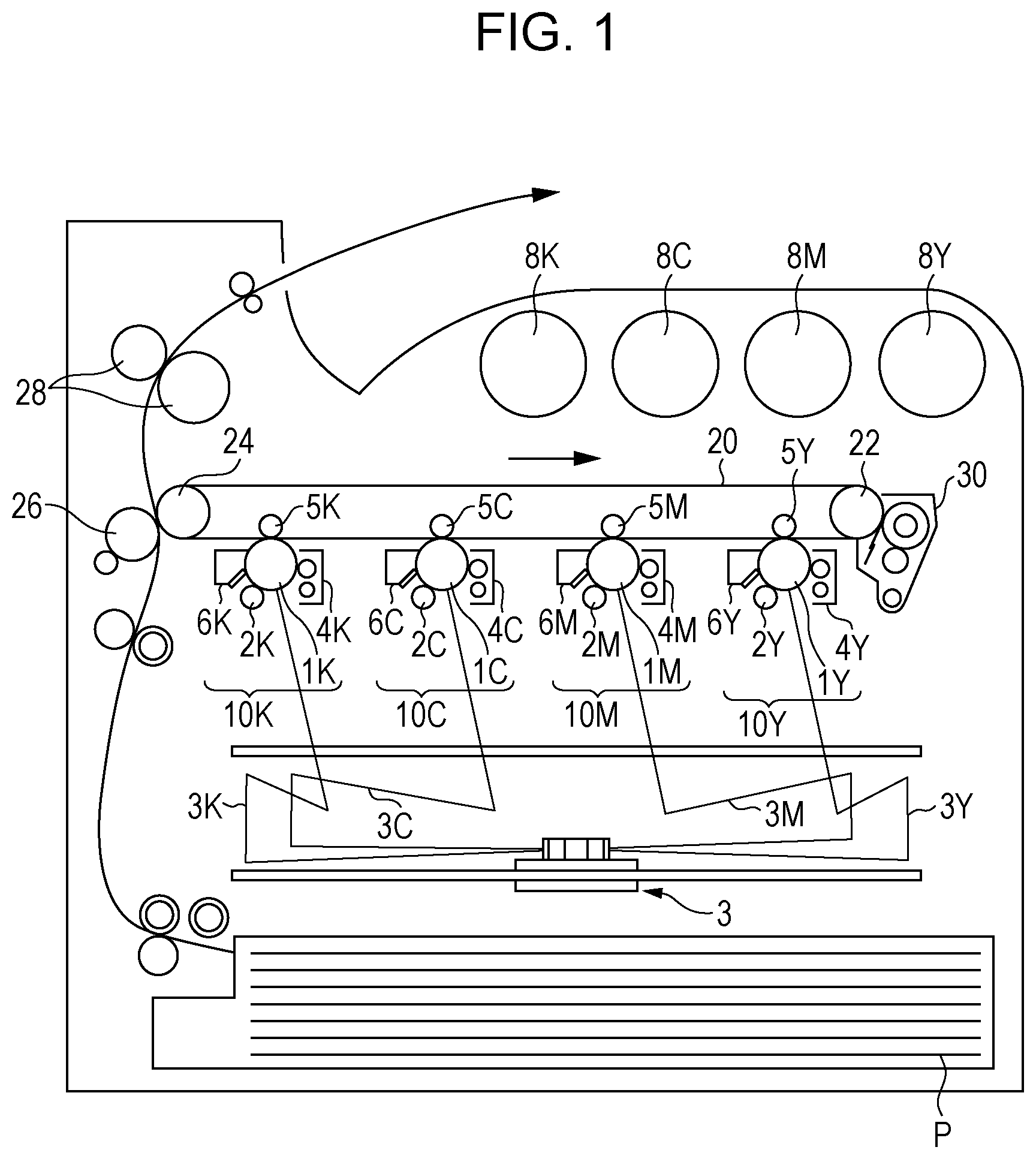 Patent US12314003 — Electrostatic image developing toner and electrostatic image developer — Figure 1