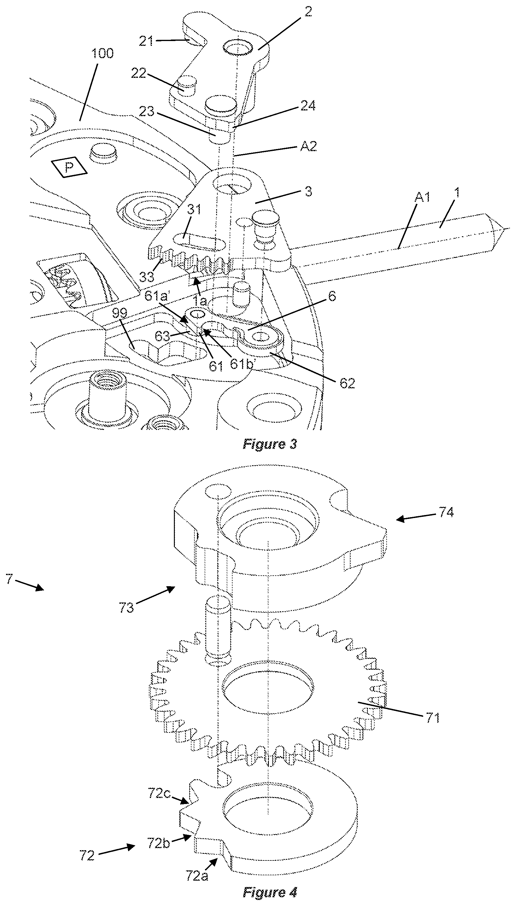 Patent US12314010 Figure 2 – Device for selecting timepiece functions