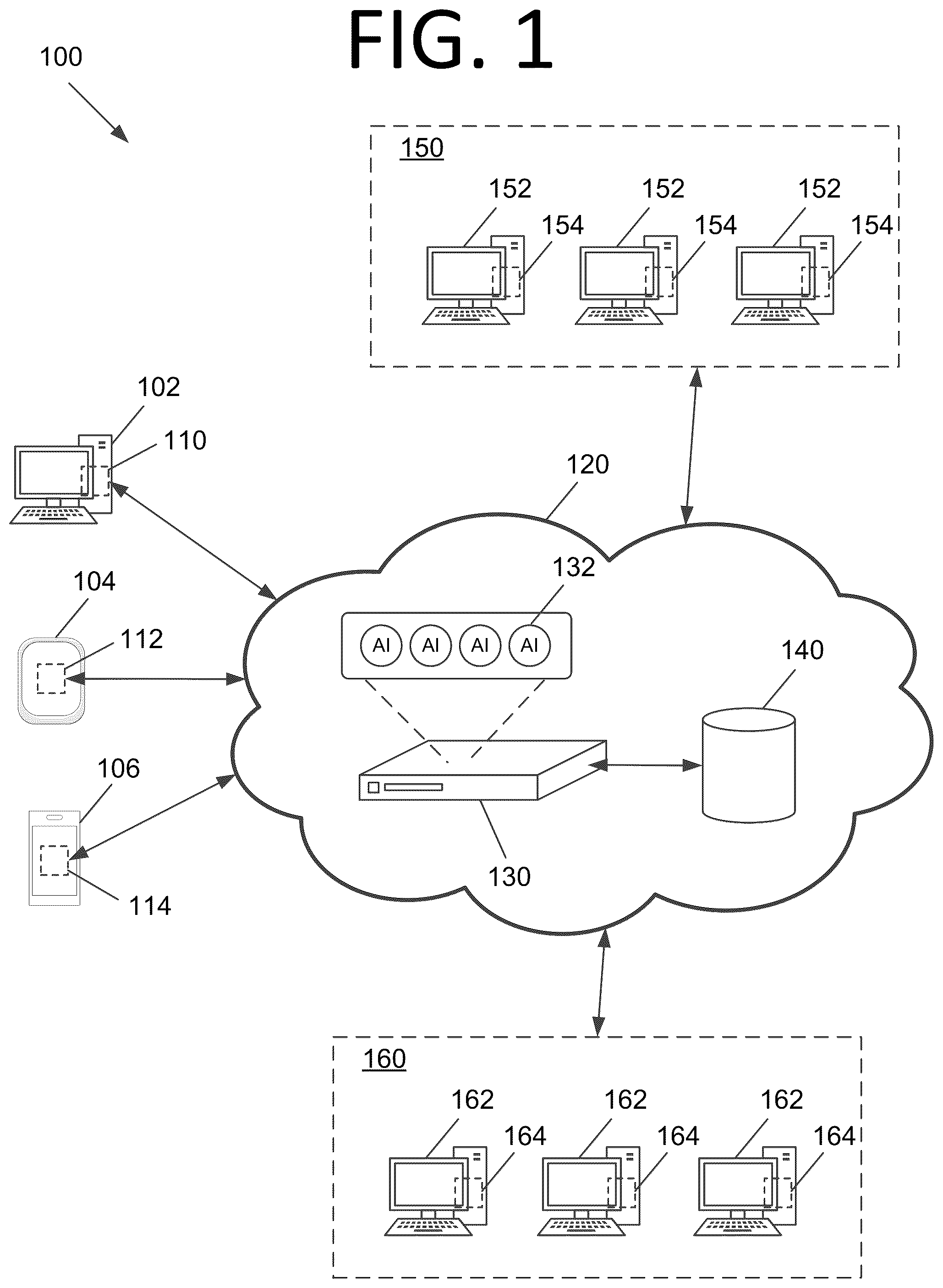 Patent US12314017 — Automatic data transfer between a source and a target using semantic artificial intelligence for robotic process automation — Figure 1