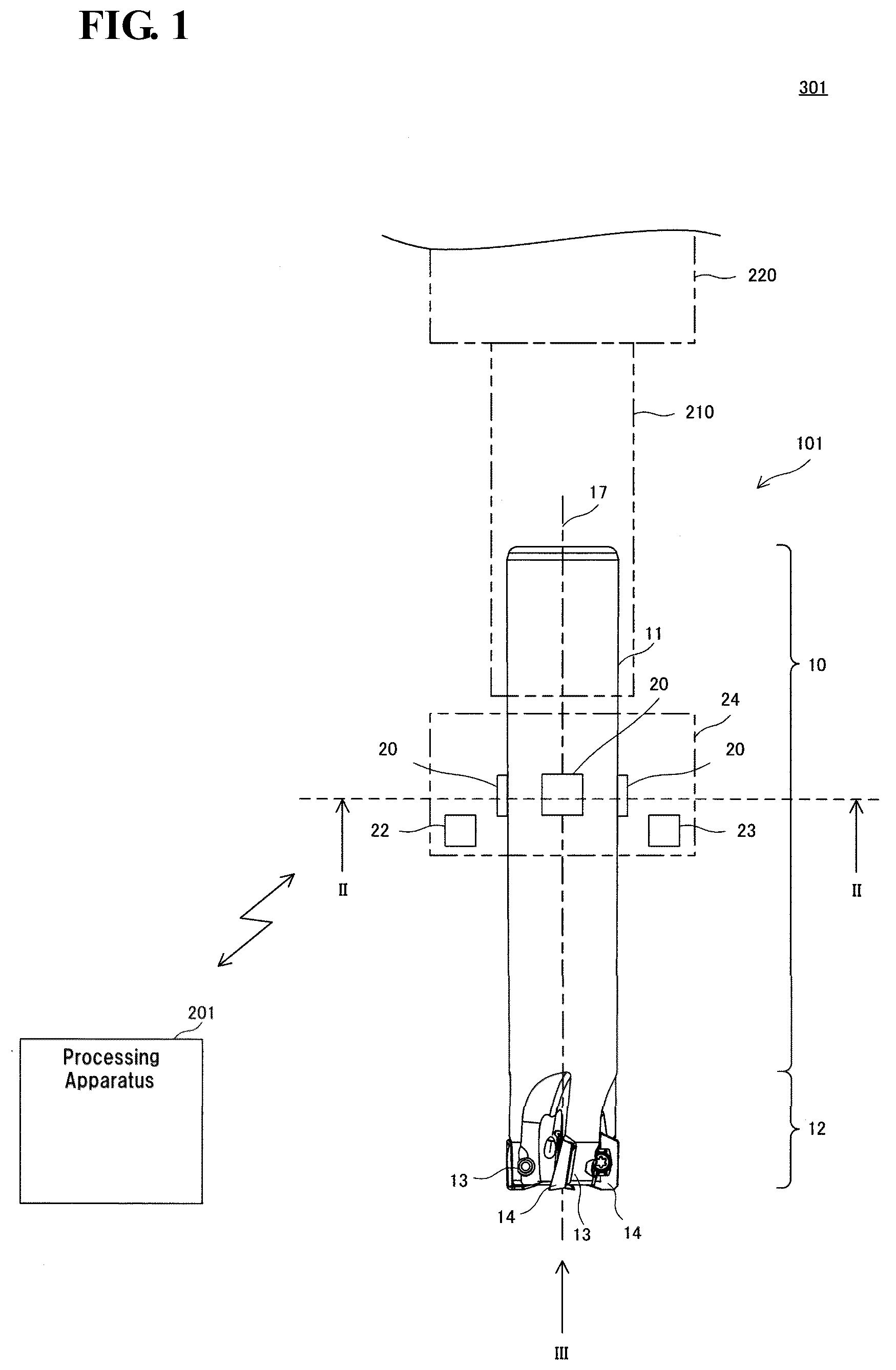 Patent US12314029 — Processing system, display system, processing apparatus, processing method for processing apparatus, and processing program — Figure 1
