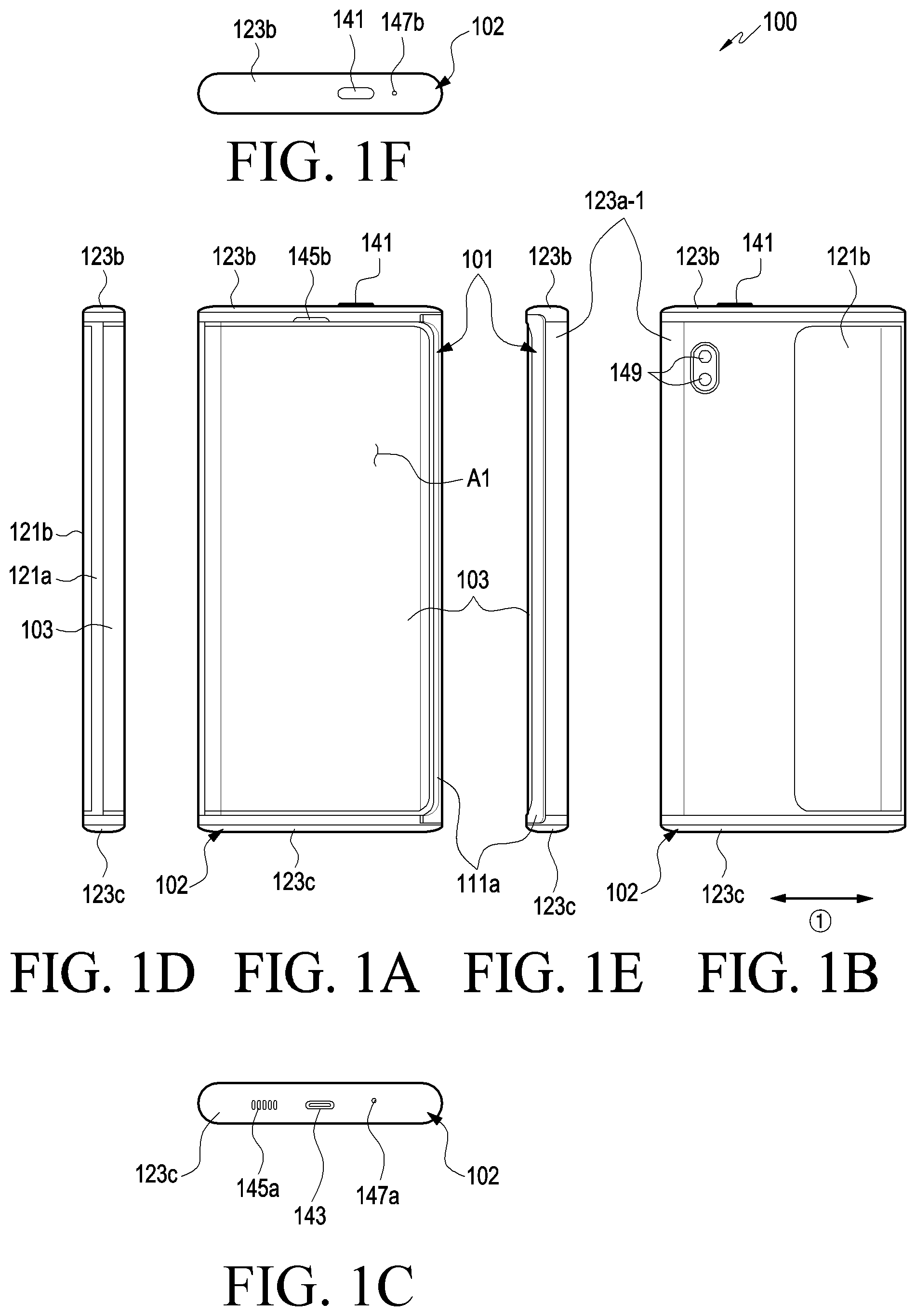 Patent US12314080 — Electronic device comprising support member — Figure 1